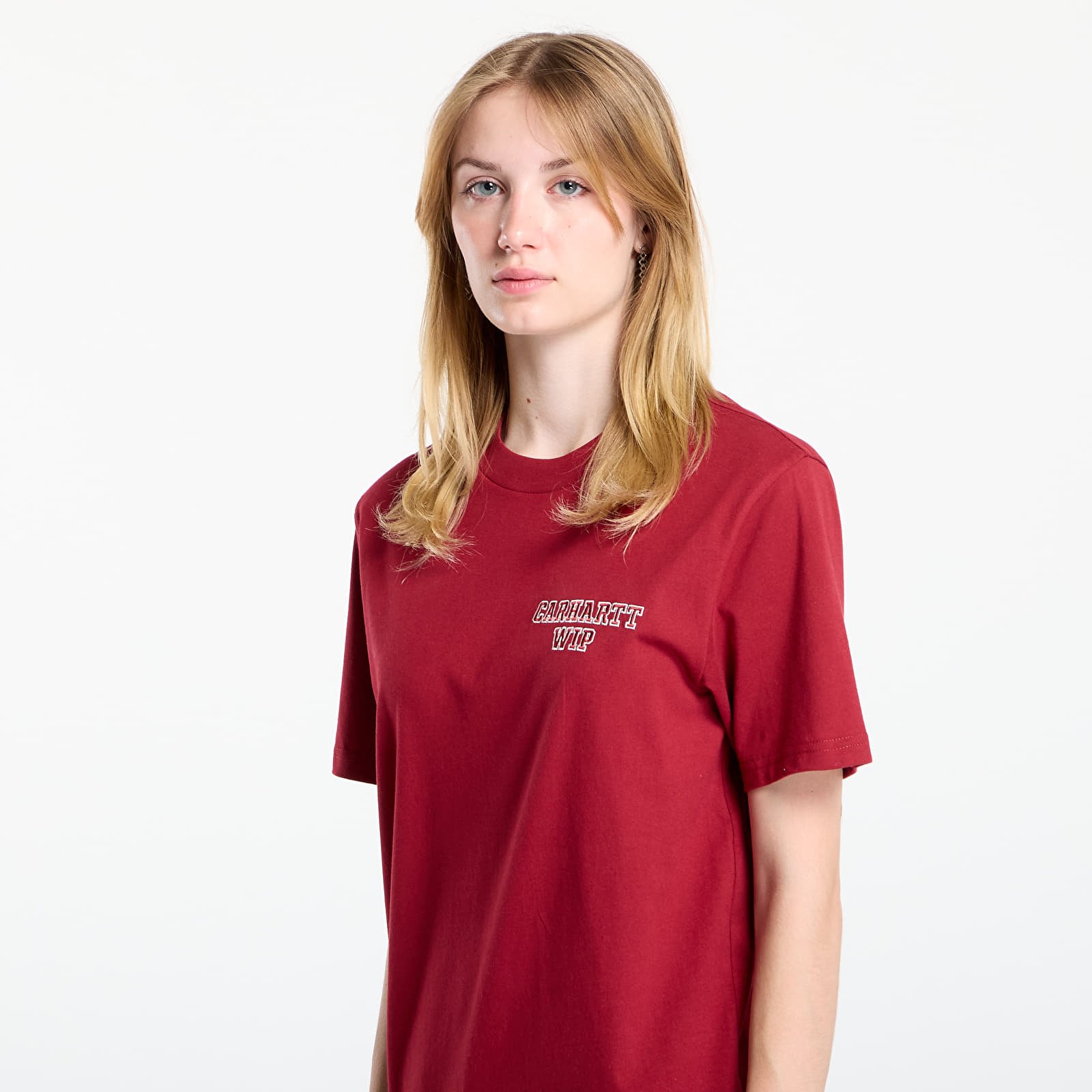 Férfi pólok Carhartt WIP S/S Alumni T-Shirt UNISEX Scarlet
