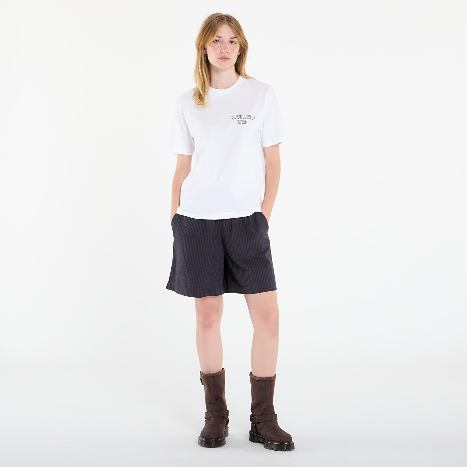 Férfi pólok Carhartt WIP S/S Alumni T-Shirt UNISEX White