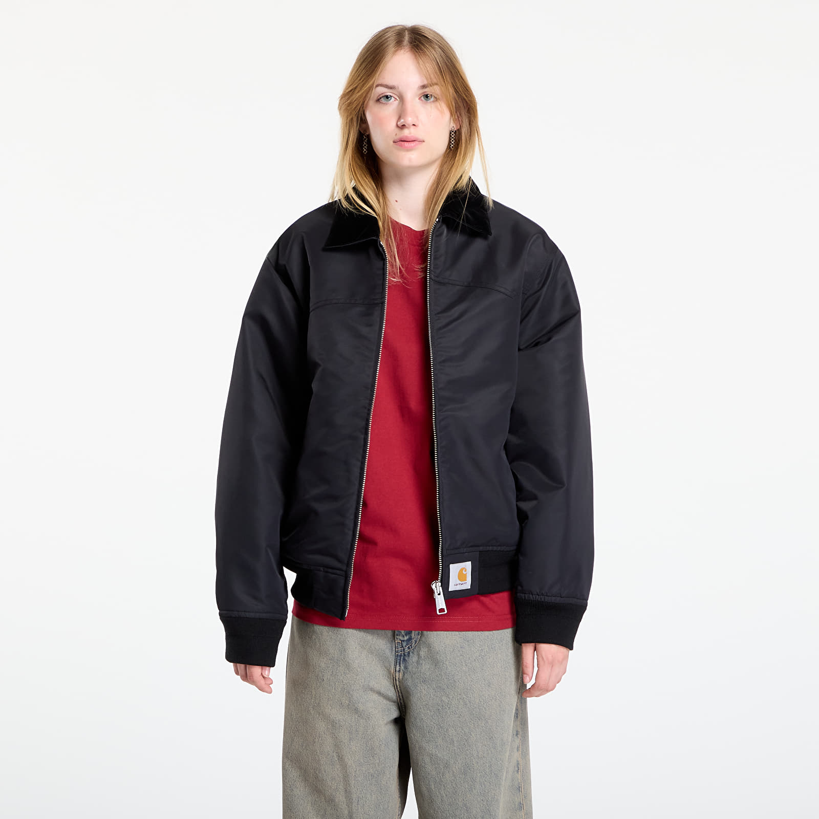 Jackets Carhartt WIP Santa Fe Alumni Jacket UNISEX Black/ Scarlet