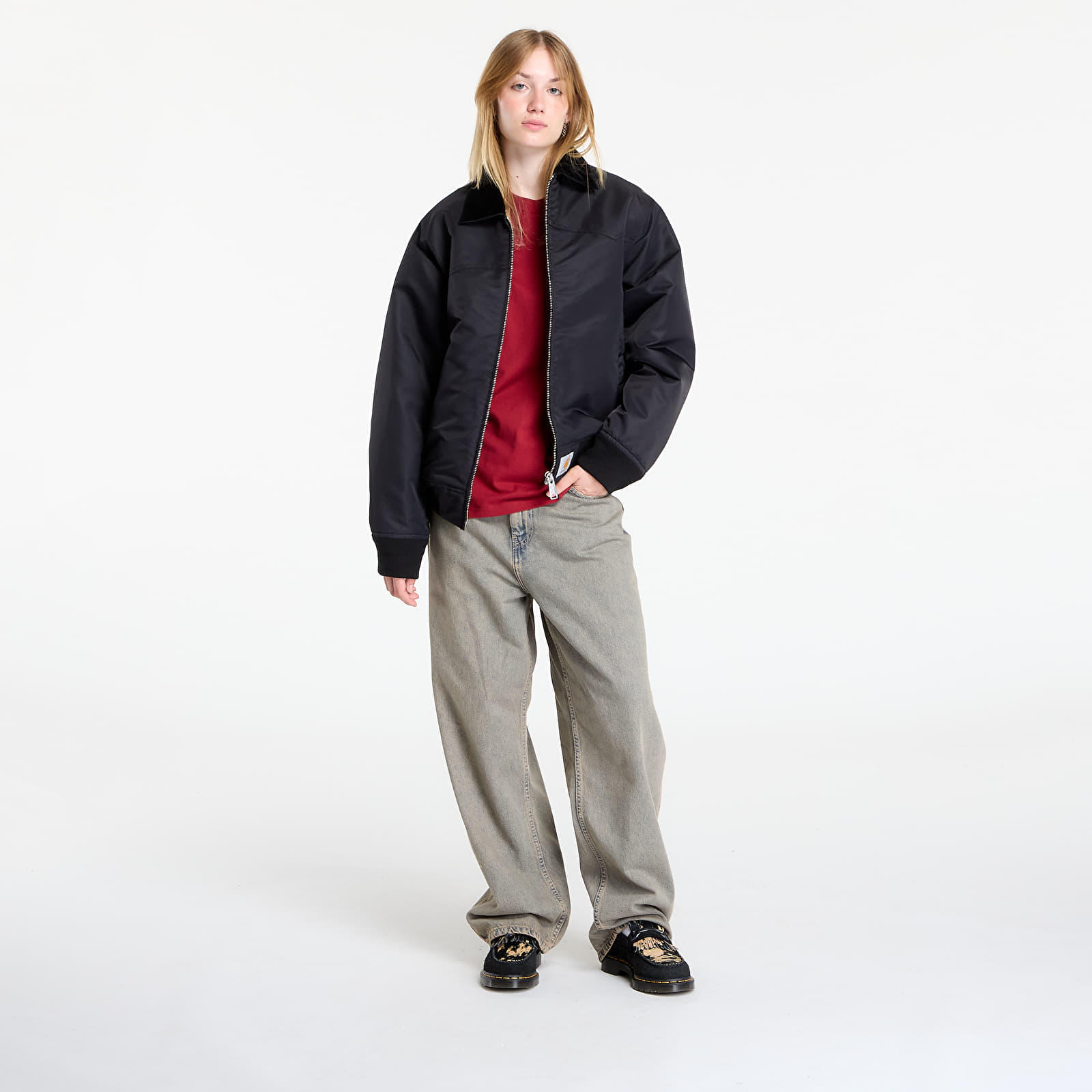 Jackets Carhartt WIP Santa Fe Alumni Jacket UNISEX Black/ Scarlet