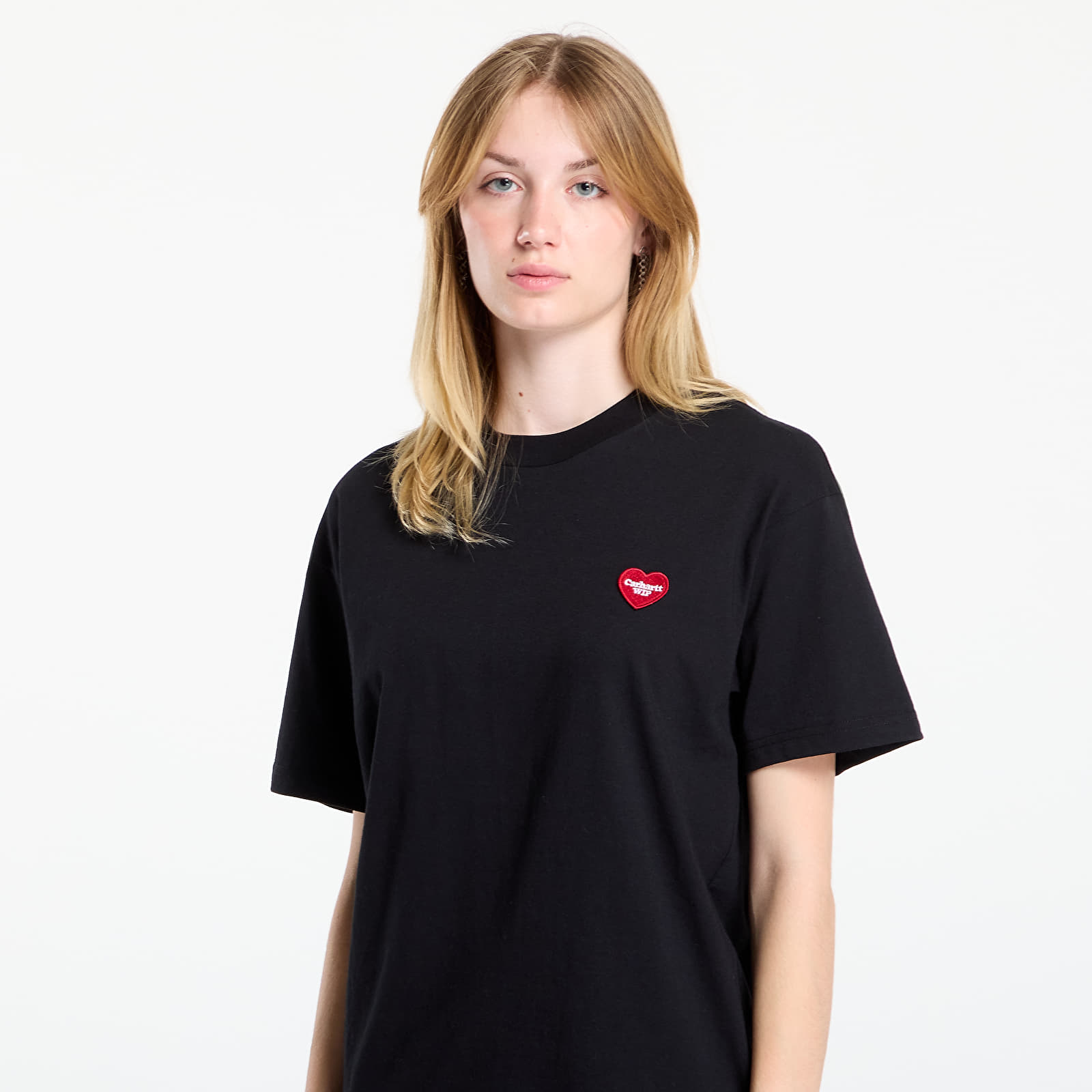 Férfi pólok Carhartt WIP S/S Heart II Hartt T-Shirt UNISEX Black