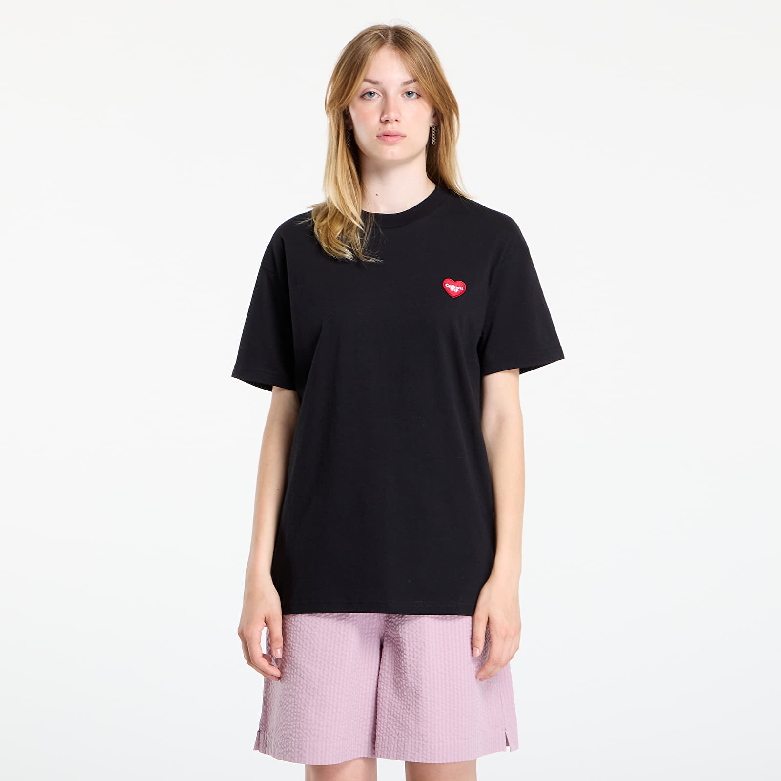Férfi pólok Carhartt WIP S/S Heart II Hartt T-Shirt UNISEX Black