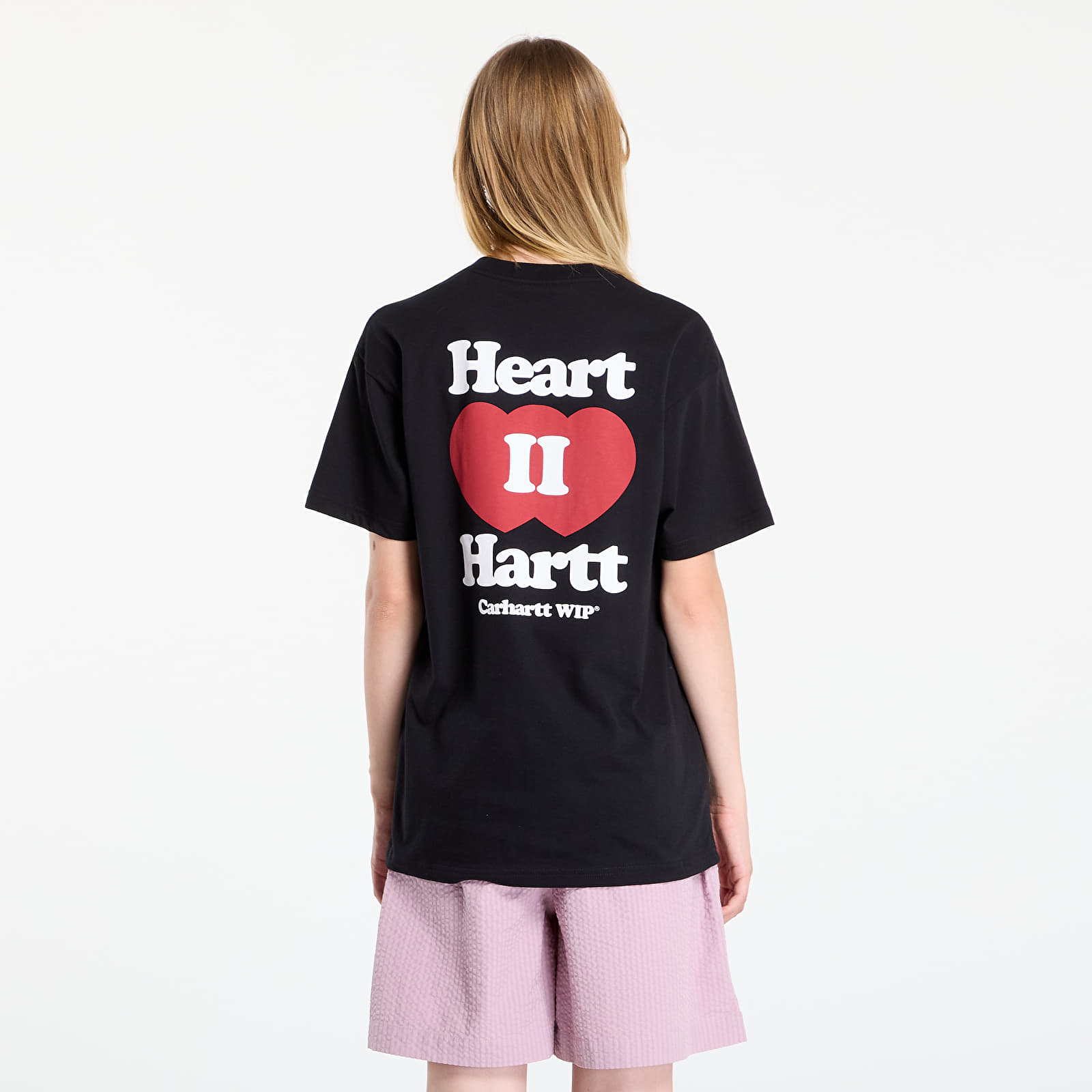 Férfi pólok Carhartt WIP S/S Heart II Hartt T-Shirt UNISEX Black