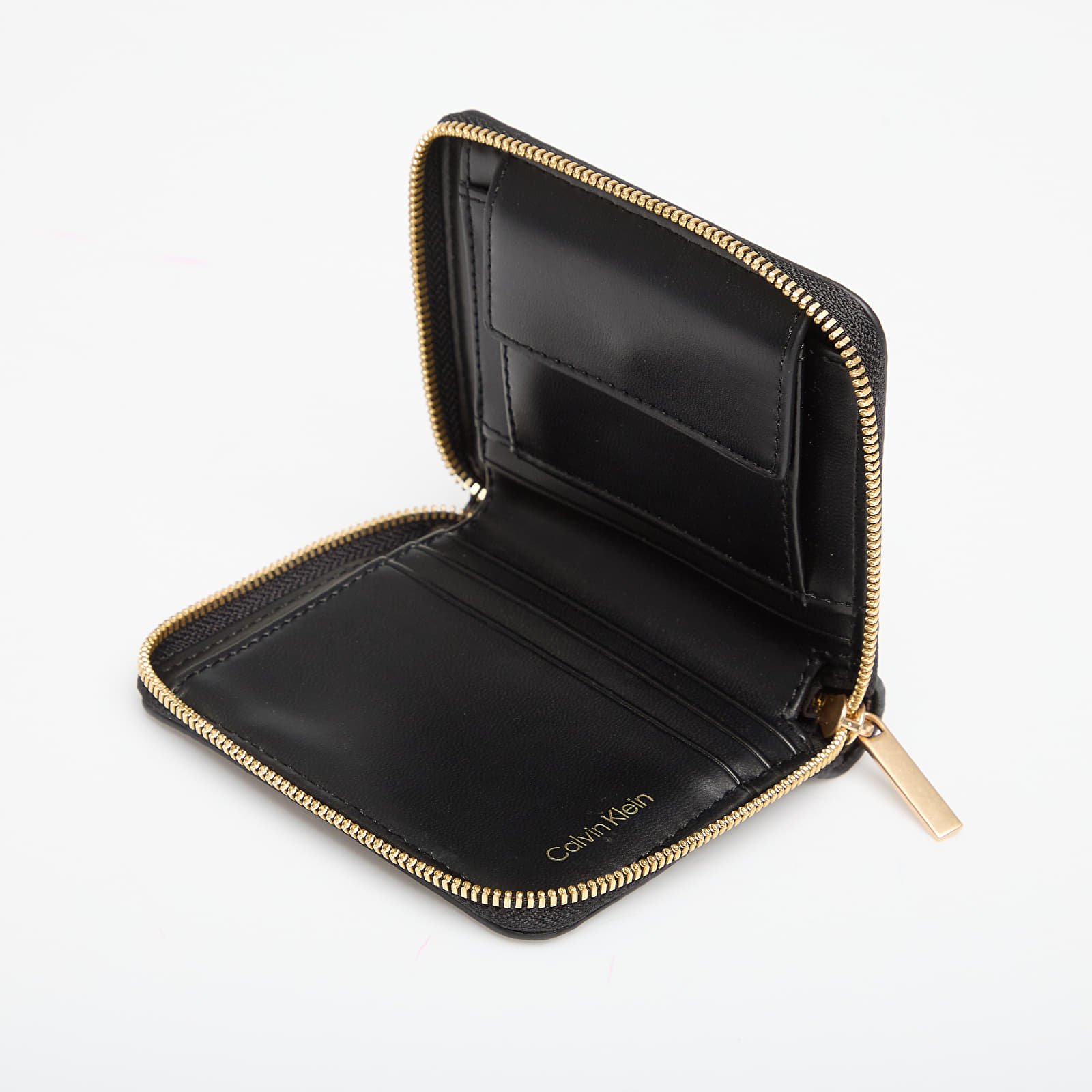 Portafogli da uomo Calvin Klein Emblem Aop Square Zip Around Black