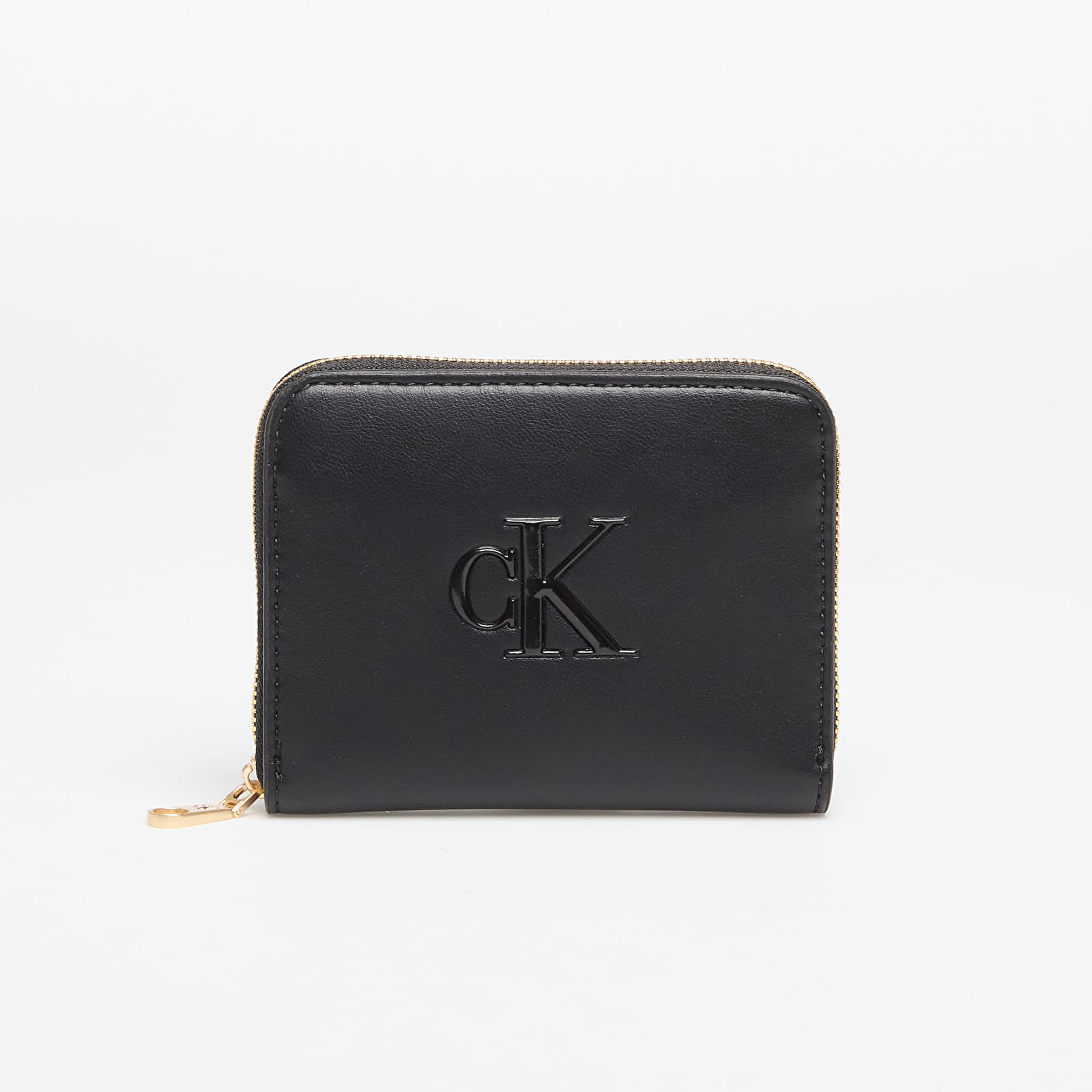 Portafogli da uomo Calvin Klein Bold Ck Medium Zip Around Black
