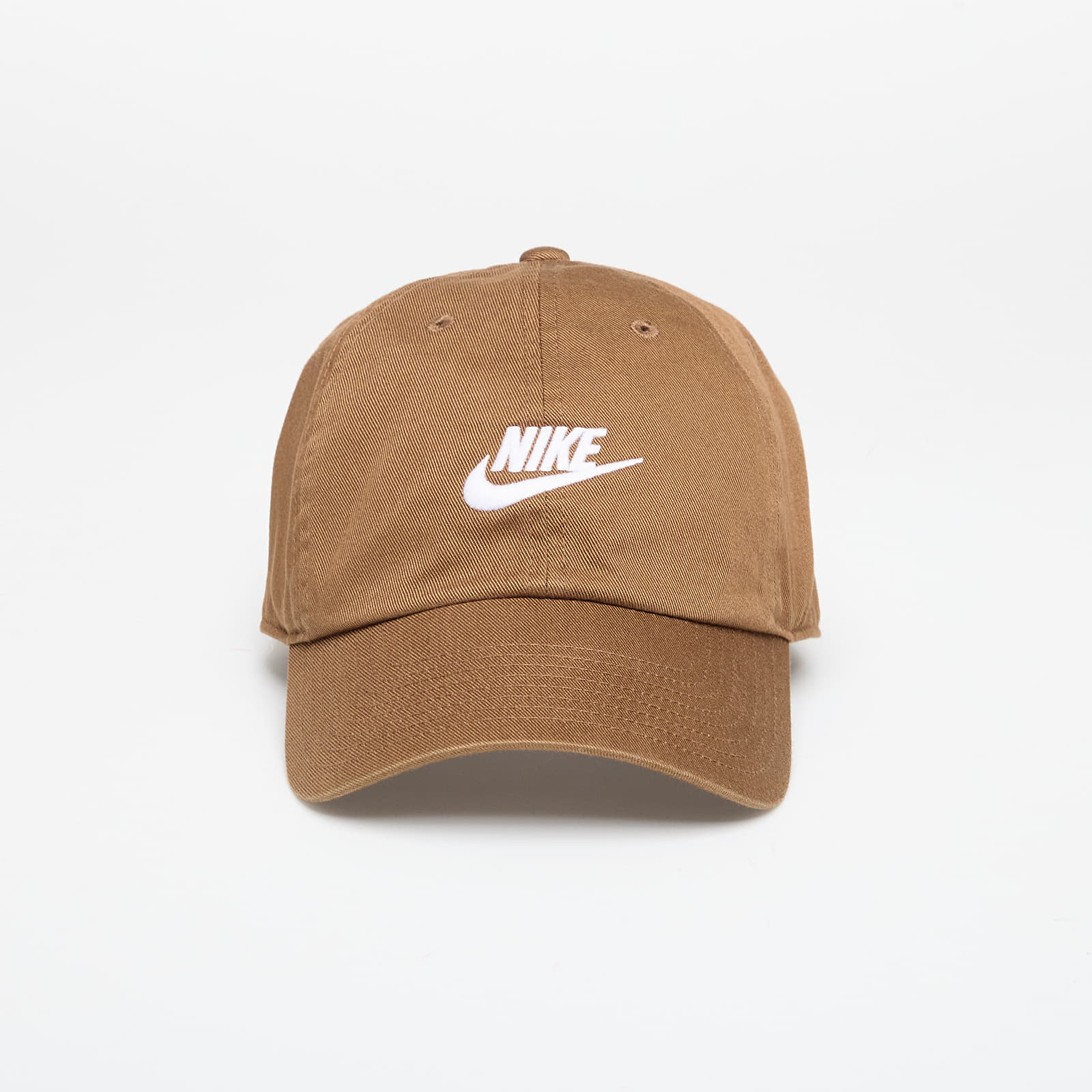 Šiltovky Nike Club Unstructured Futura Wash Cap Mosswood Brown/ White