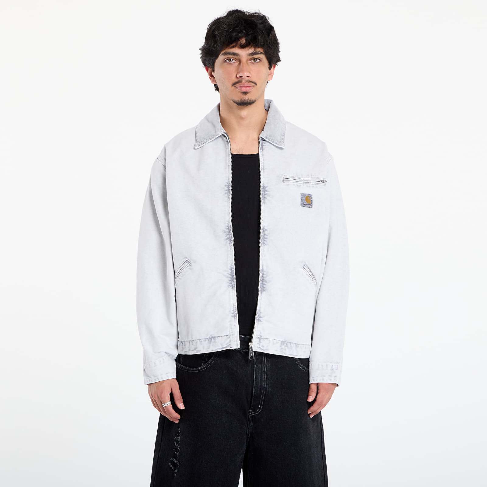 Jacheta Carhartt WIP OG Detroit Jacket UNISEX Black/ Black Chalk Wash XXL