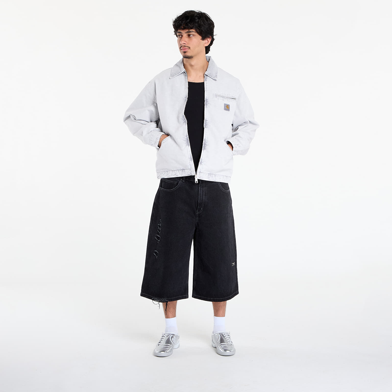 Men's jackets Carhartt WIP OG Detroit Jacket UNISEX Black/ Black Chalk Wash