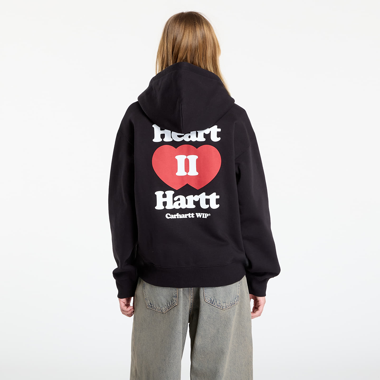 Men's hoodies Carhartt WIP Hooded Heart II Hartt Sweat Jacket UNISEX Black