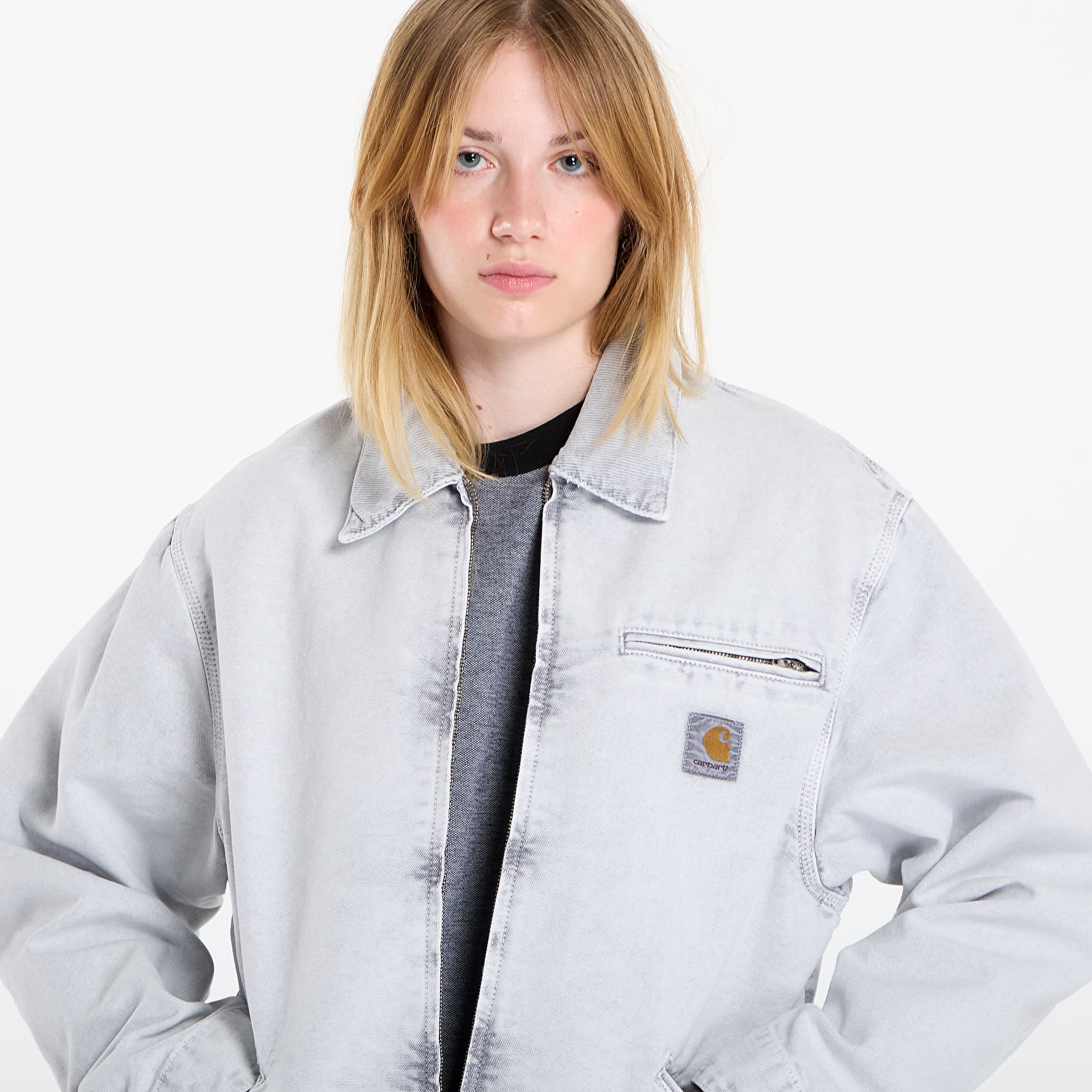 Men's jackets Carhartt WIP OG Detroit Jacket UNISEX Black/ Black Chalk Wash