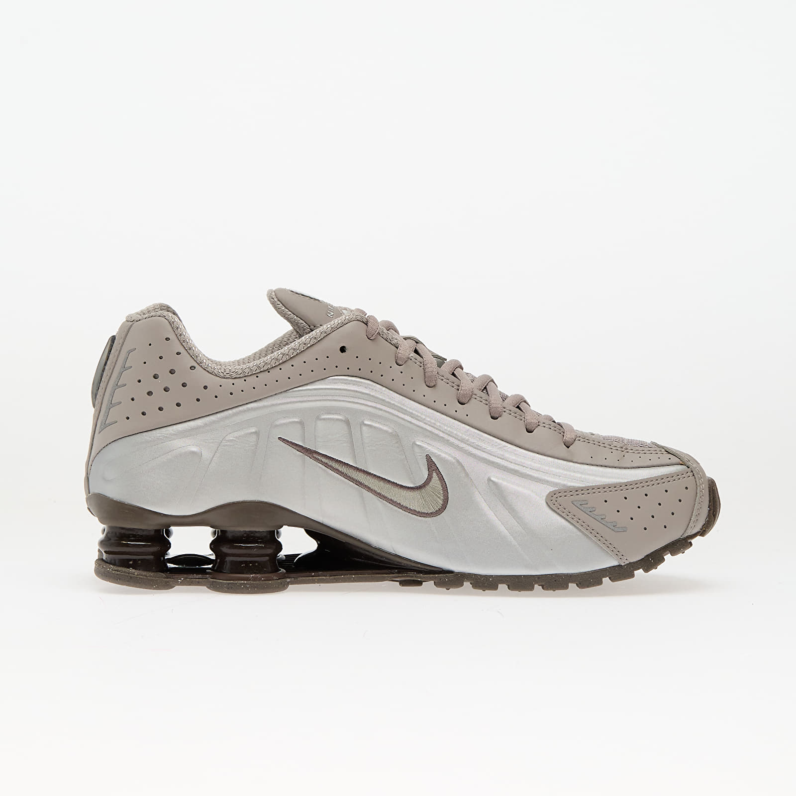 Scarpe uomo Nike Shox R4 Cave Stone/ Cave Stone-College Grey-Baroque Brown-Mtlc Silver-College Grey