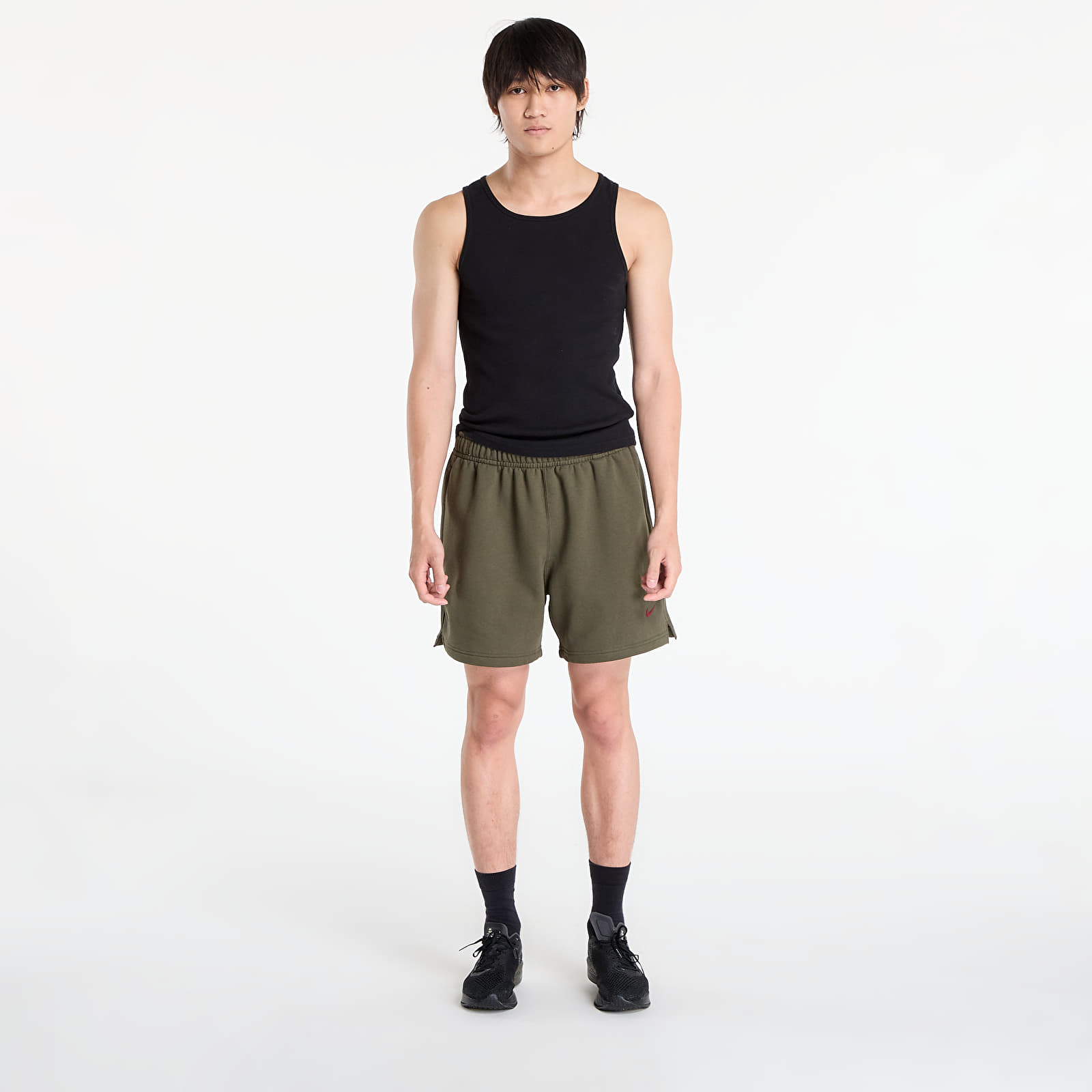 Kraťasy Nike x NOCTA Cardinal Fleece Shorts Cargo Khaki/ Team Red