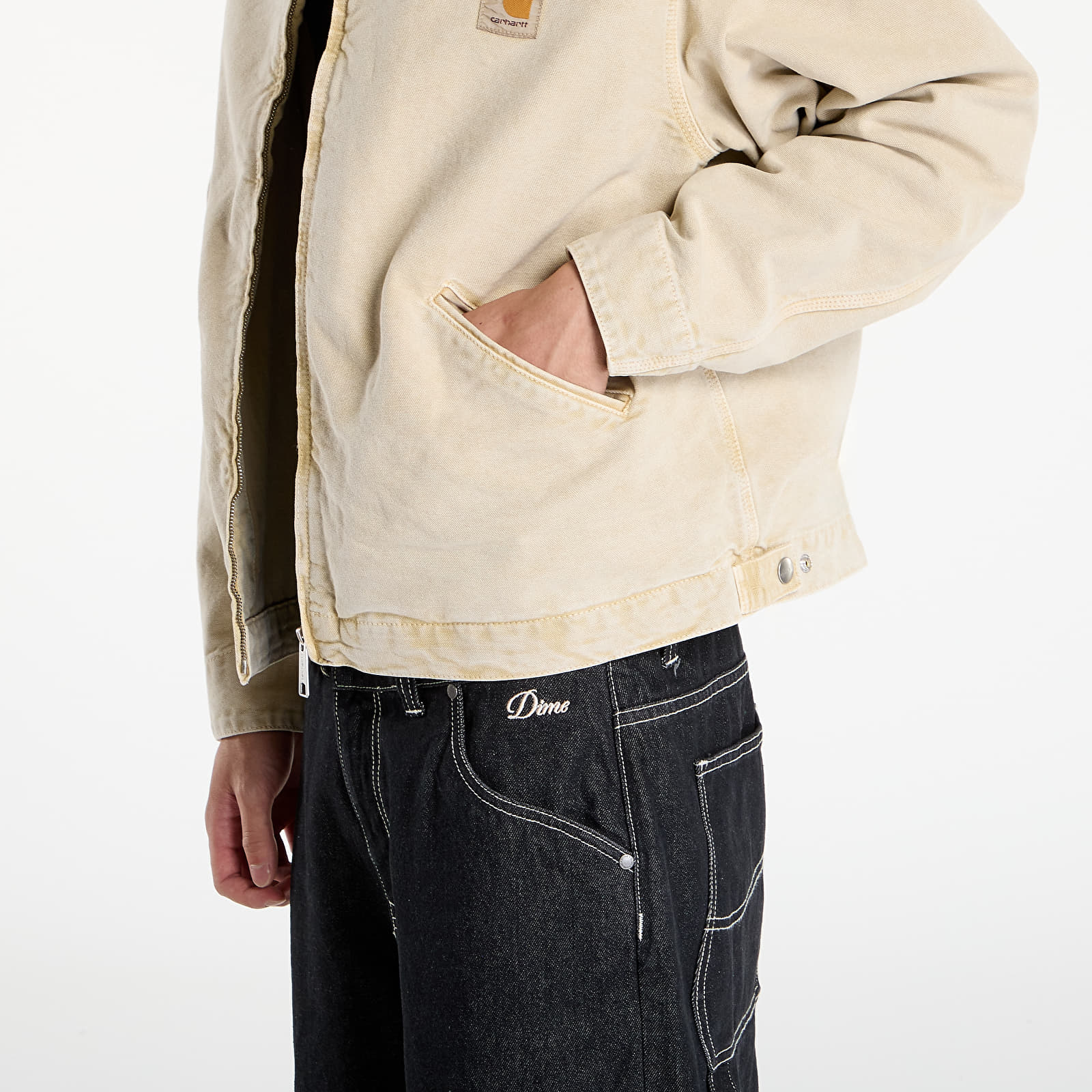 Jackets Carhartt WIP OG Detroit Jacket UNISEX Dusty H Brown Chalk Wash