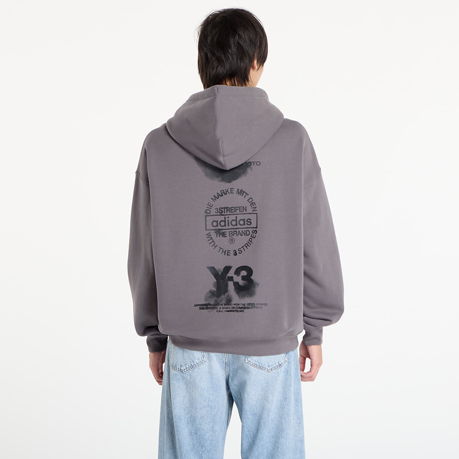 Felpe con cappuccio uomo Y-3 Graphic Hoodie UNISEX Granite