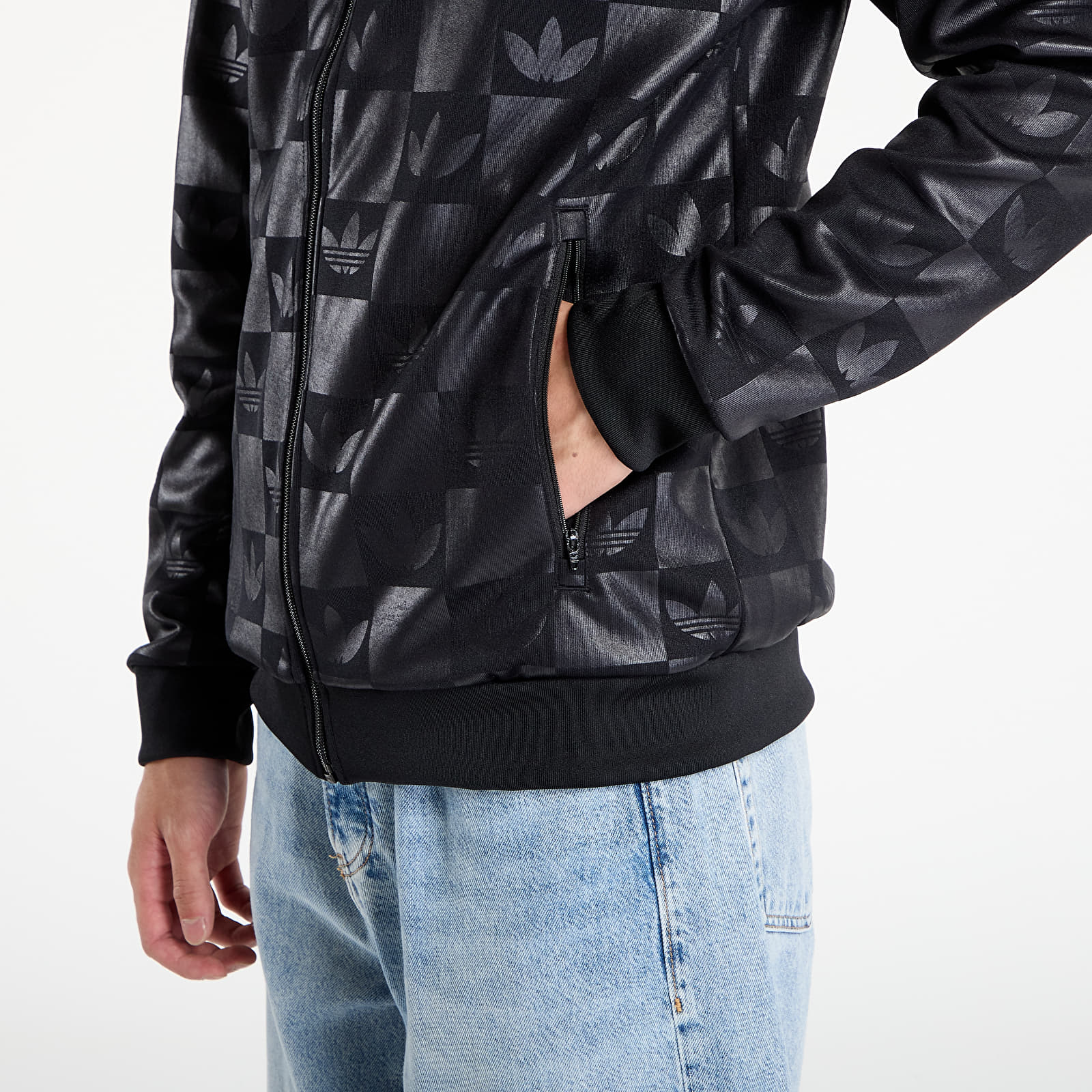 Puloverji   adidas Monogram All Over Print Regular Track Top Black