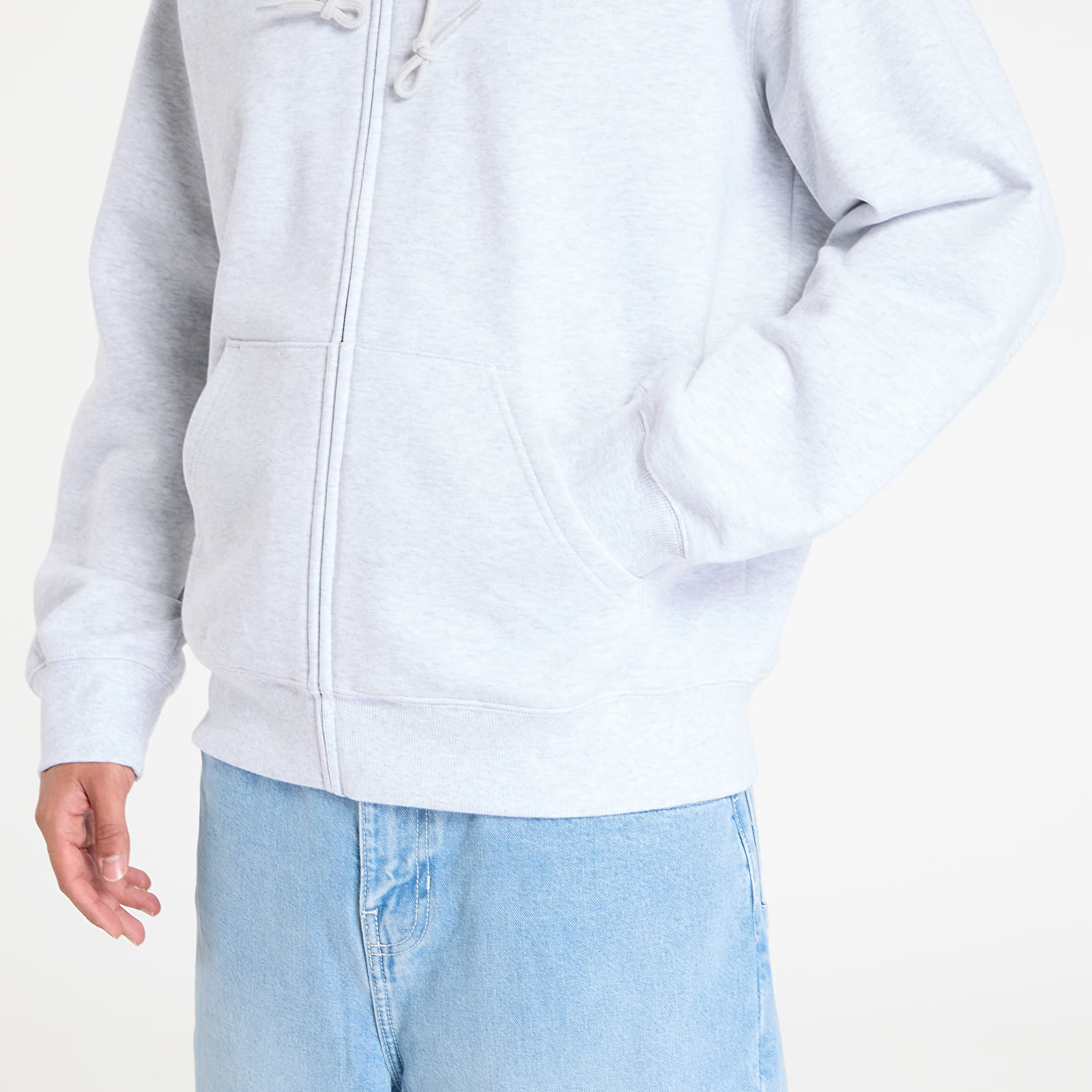 Pánske mikiny Carhartt WIP Hooded Heart II Hartt Sweat Jacket UNISEX Ash Heather