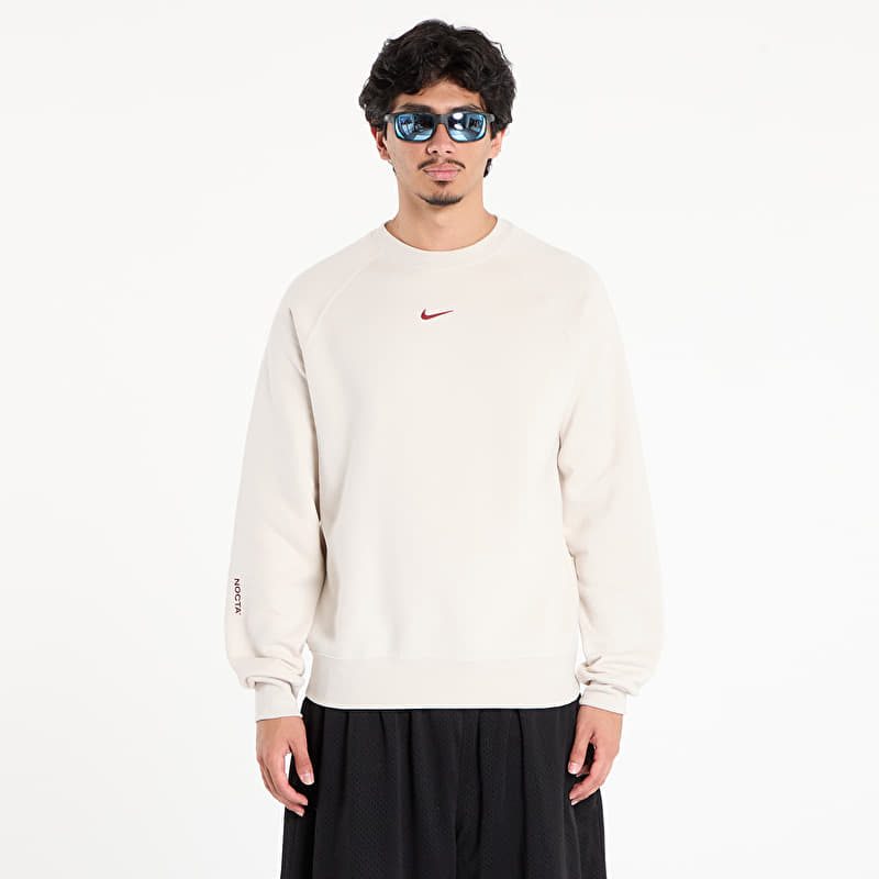 Nike x NOCTA Men's Fleece CS Crew Lt Orewood Brn/ Team Red
