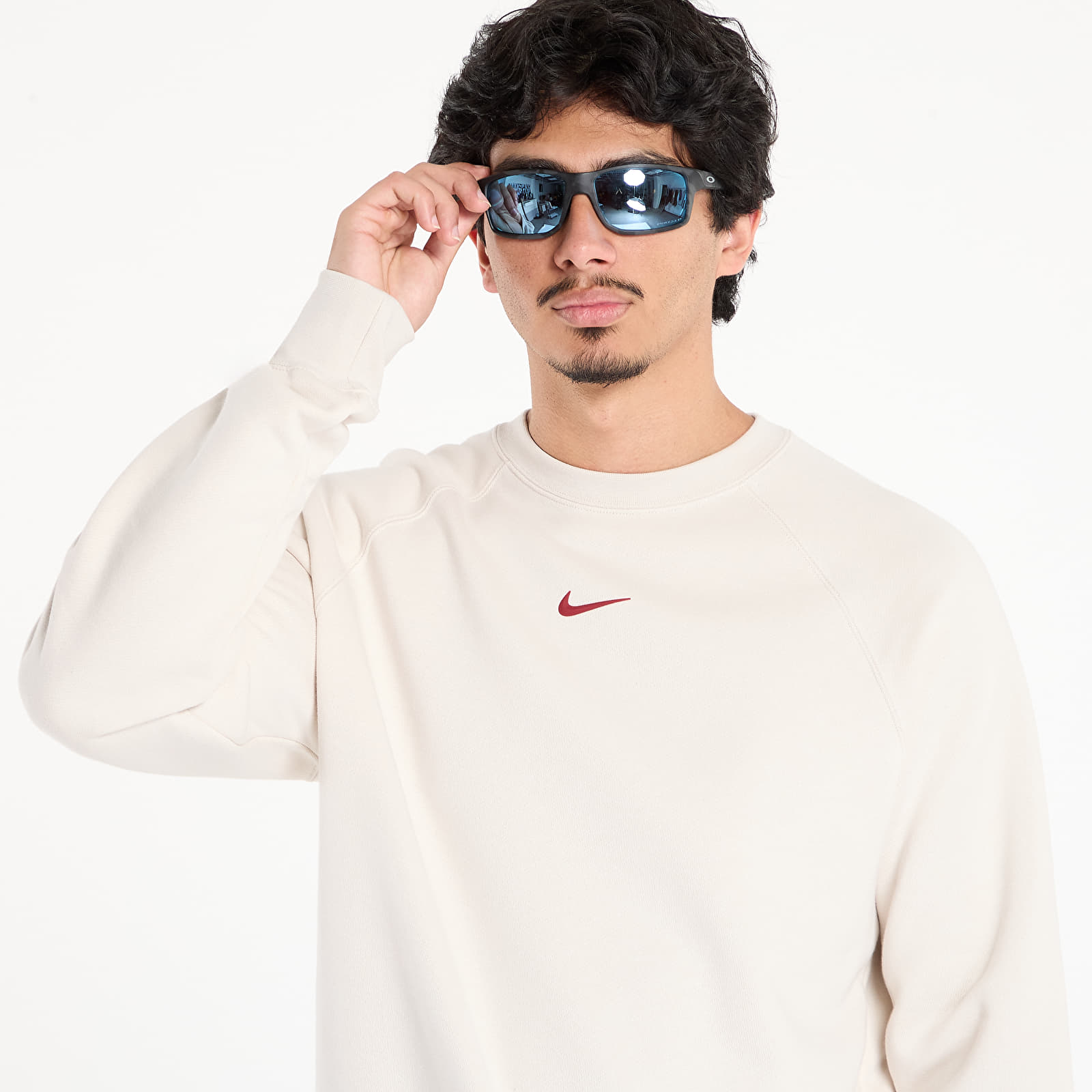 Hoodies and sweatshirts  Nike x NOCTA Men's Fleece CS Crew Lt Orewood Brn/ Team Red