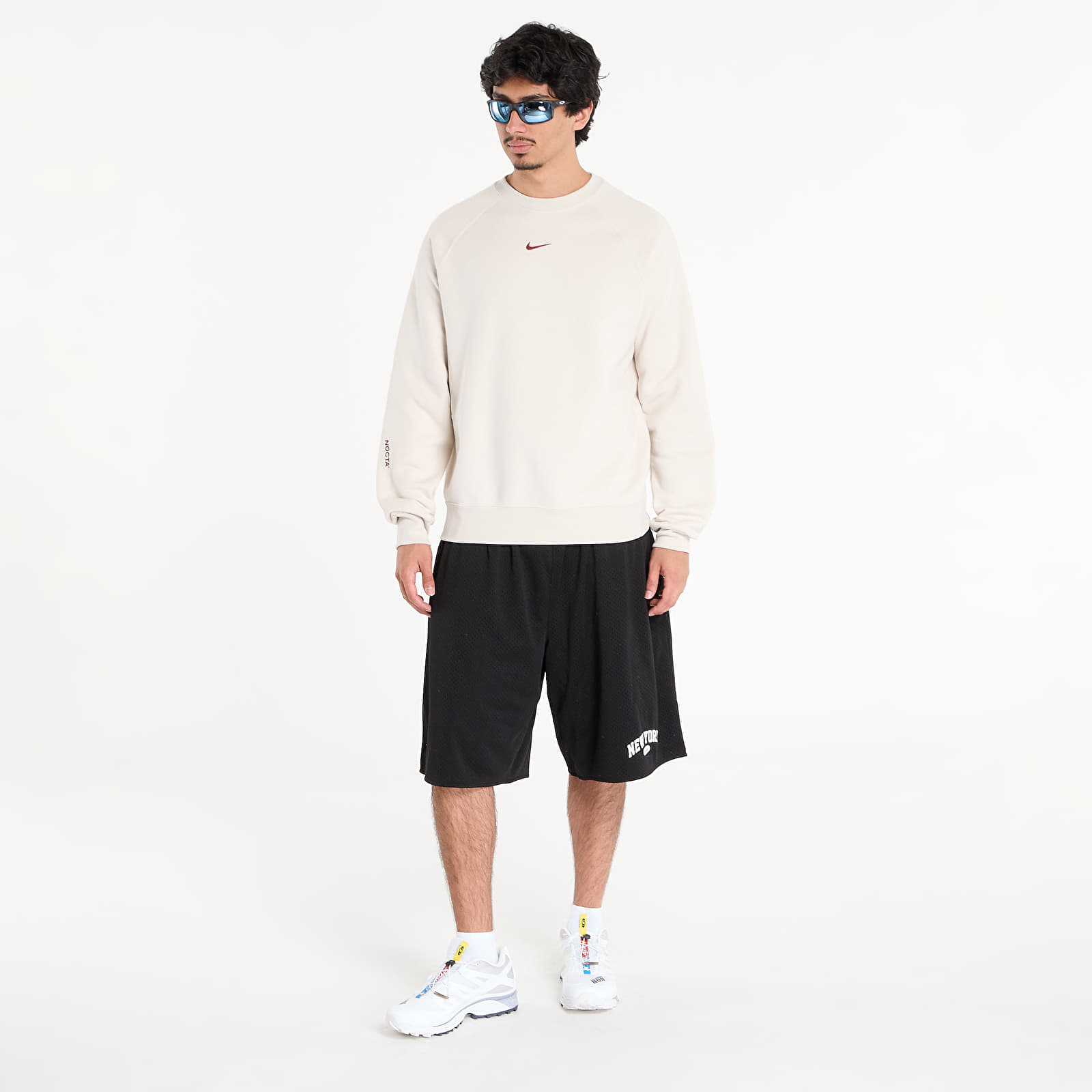 Hoodies and sweatshirts  Nike x NOCTA Men's Fleece CS Crew Lt Orewood Brn/ Team Red