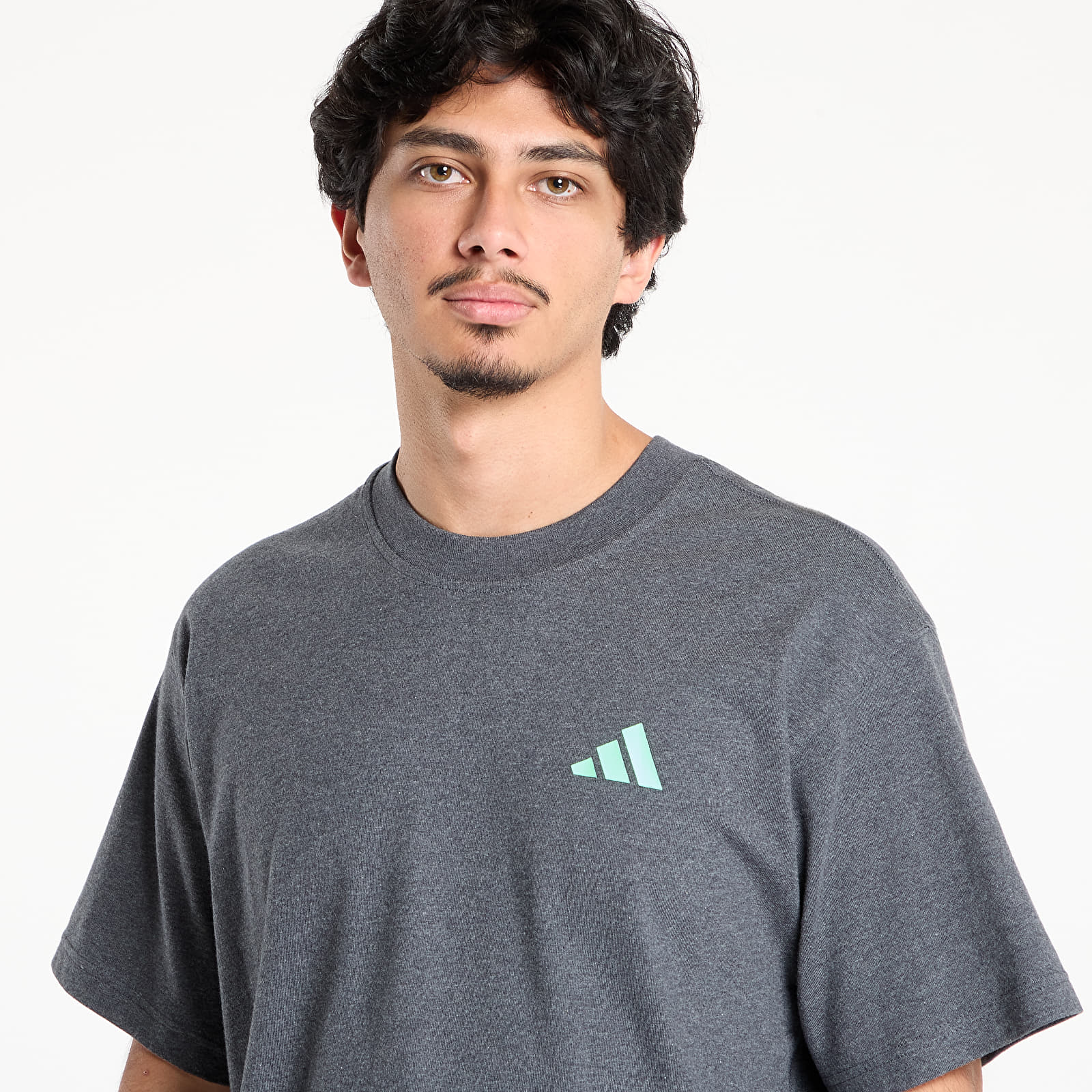 Vyriški marškinėliai adidas Mercedes - AMG Petronas Formula One Team Premium Sweat T-Shirt Dark Grey Heather