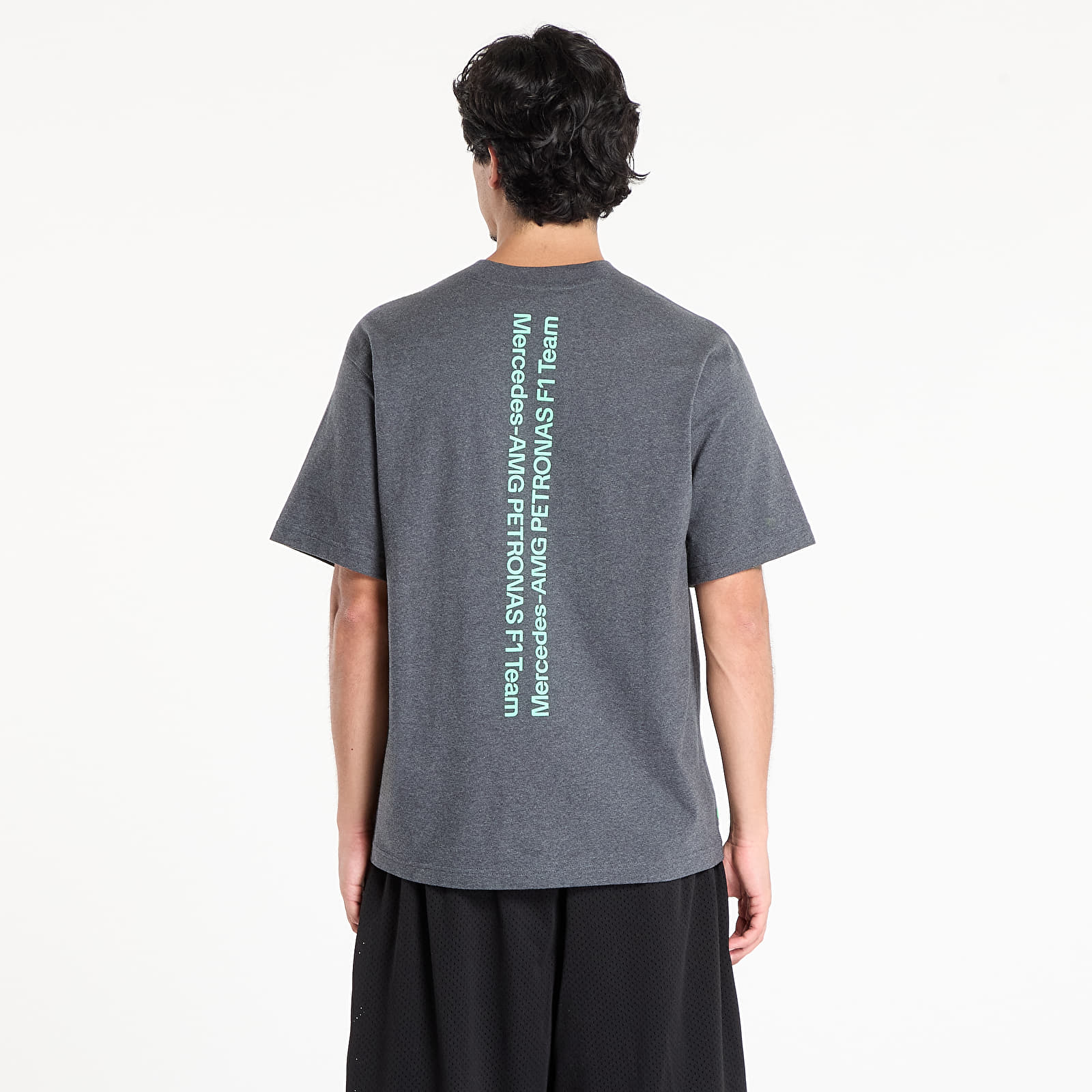 Vyriški marškinėliai adidas Mercedes - AMG Petronas Formula One Team Premium Sweat T-Shirt Dark Grey Heather