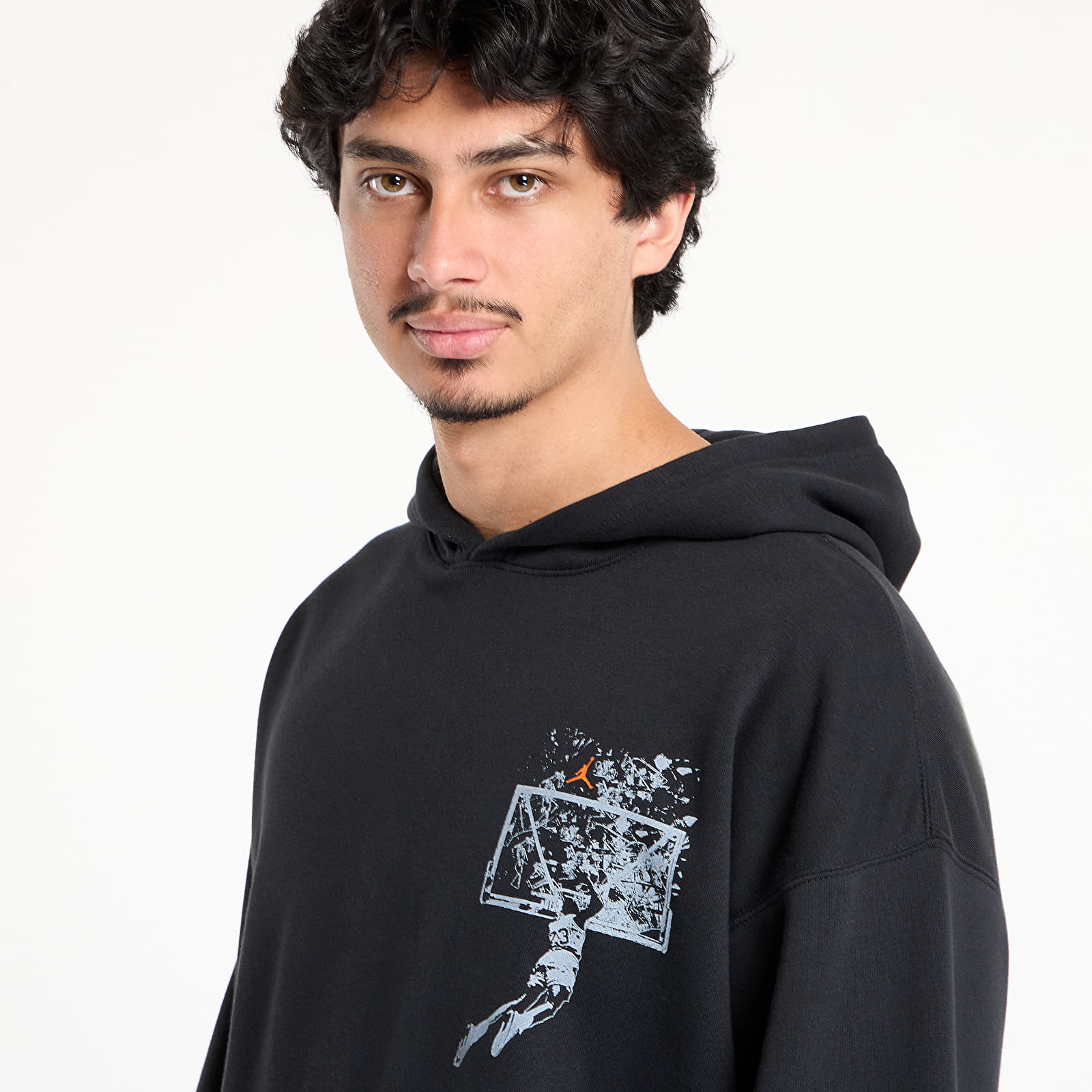 Hoodies and sweatshirts Jordan Brooklyn Men's Oversized Pullover Hoodie Black/ Starfish