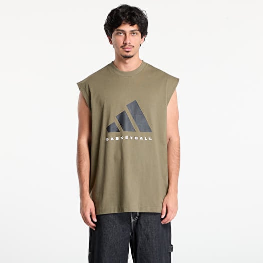 Tank top adidas Basketball Sleeveless T-Shirt UNISEX Olive Strata