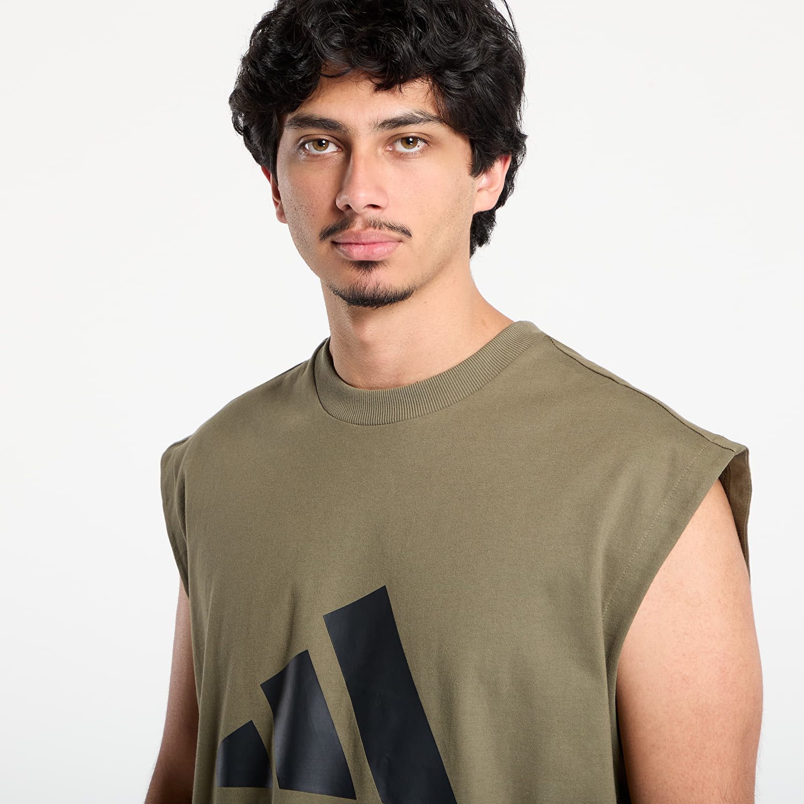 Men's tank tops adidas Basketball Sleeveless T-Shirt UNISEX Olive Strata