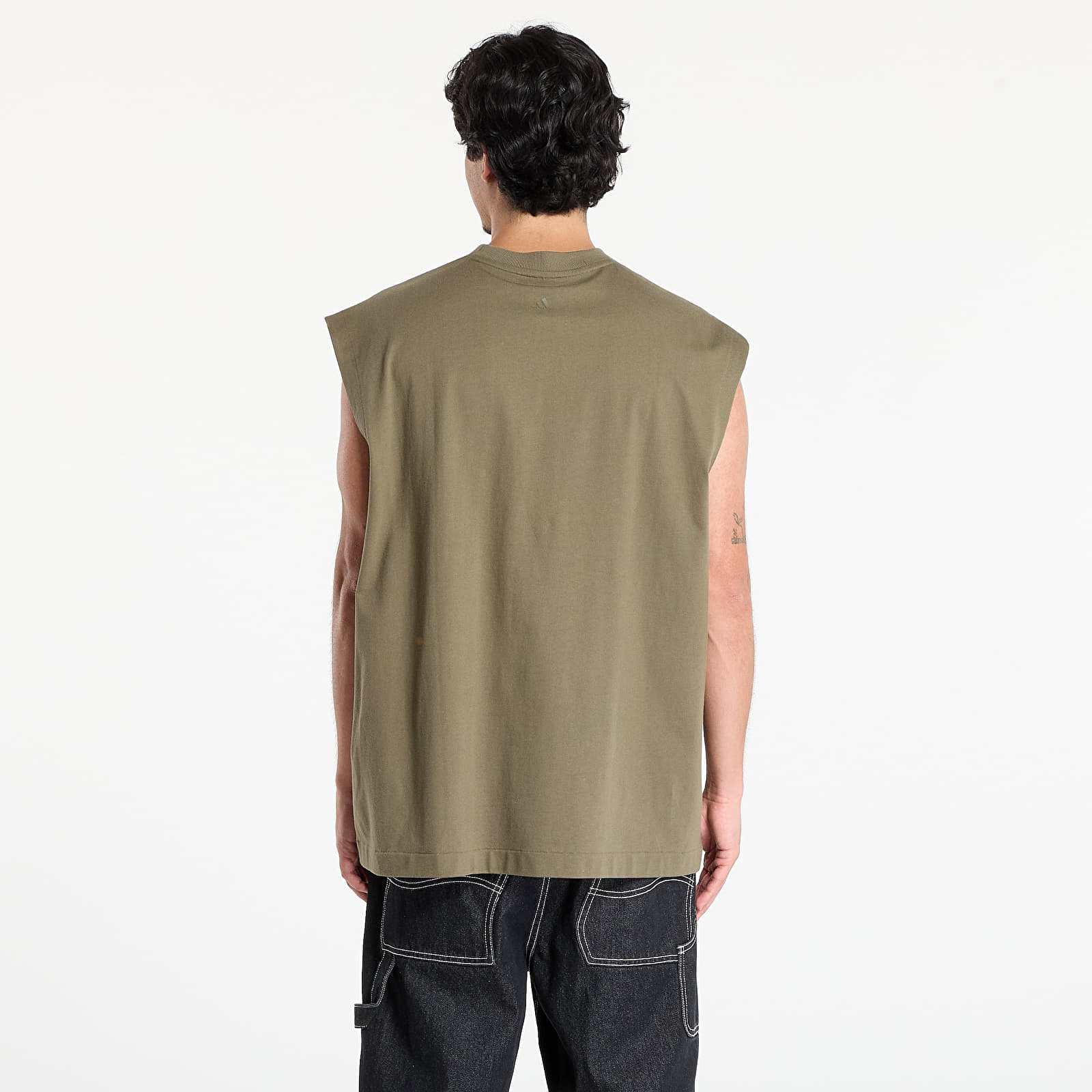 Men's tank tops adidas Basketball Sleeveless T-Shirt UNISEX Olive Strata