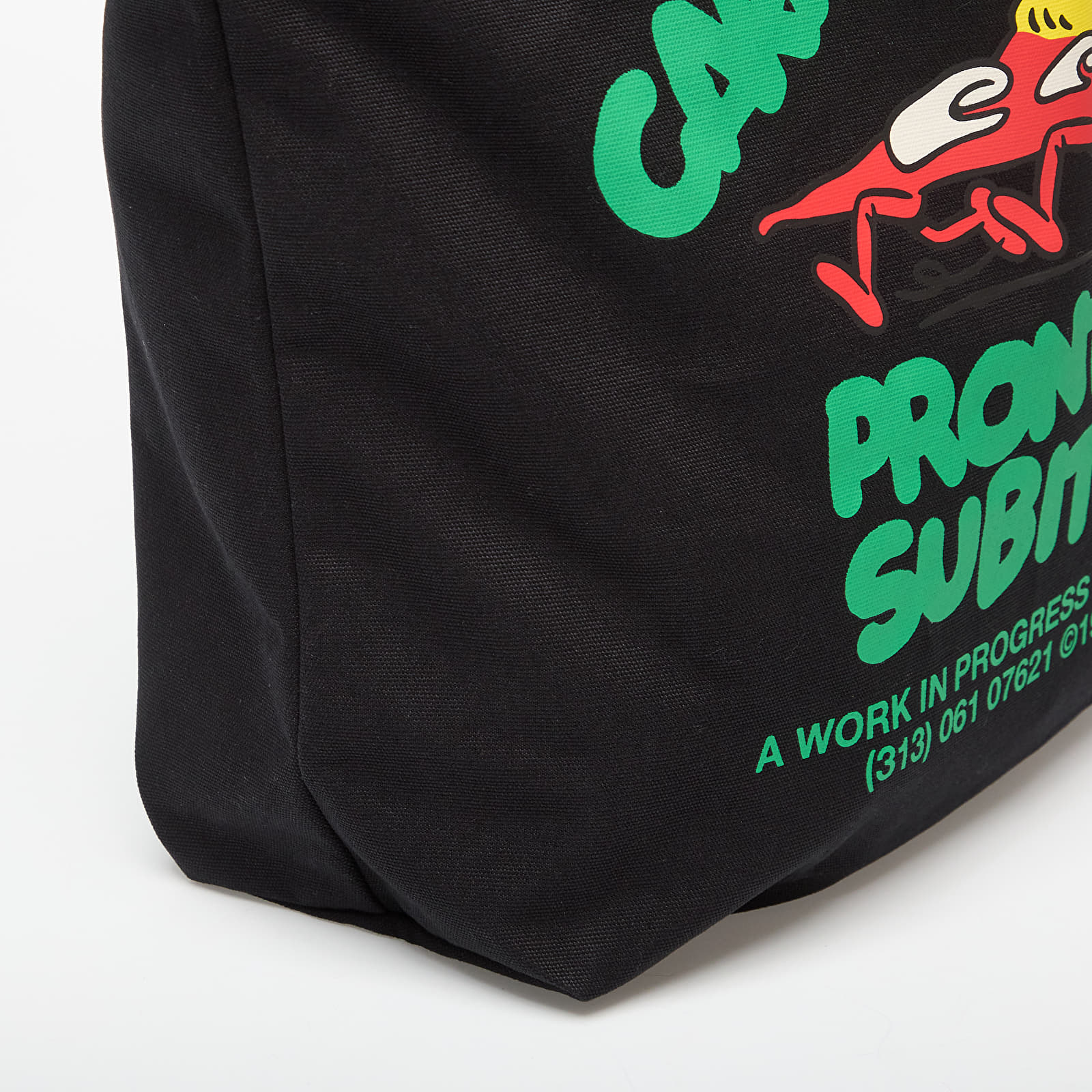 Genți de umăr pentru bărbați Carhartt WIP Canvas Graphic Tote Pronto Print/ Black