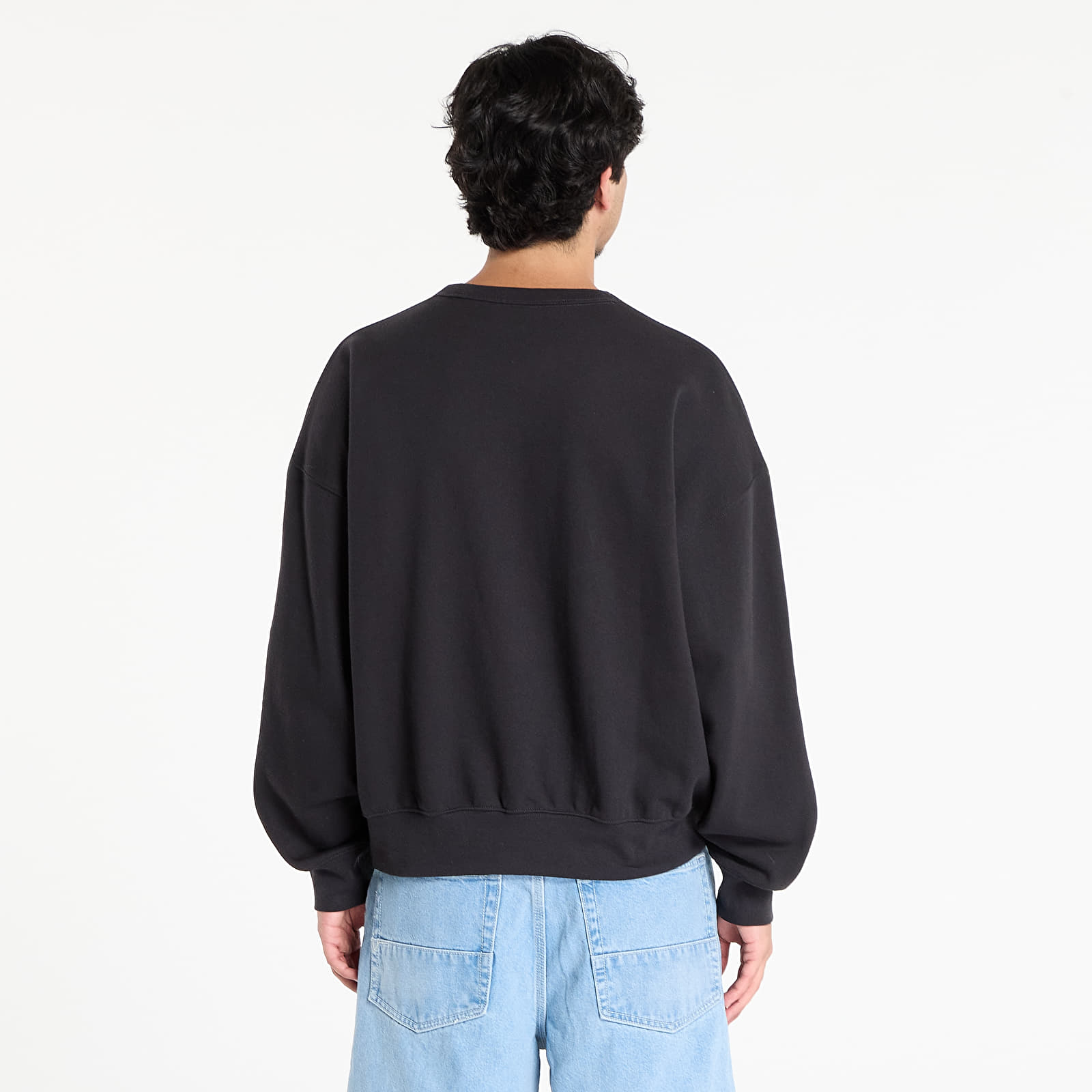 Pánske mikiny Vans LX Premium Crew Sweatshirt Black