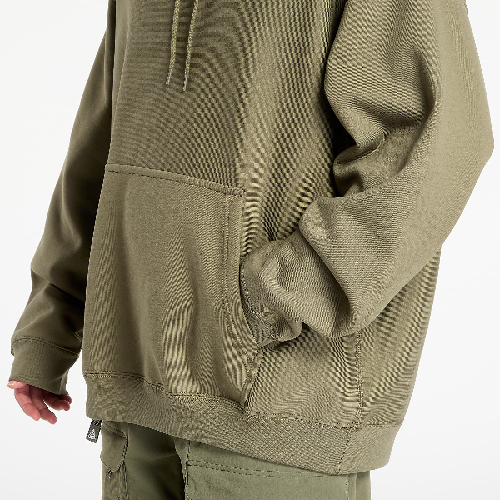 Men's hoodies Nike Solo Swoosh Men's Pullover Hoodie Medium Olive/ Medium Olive/ White