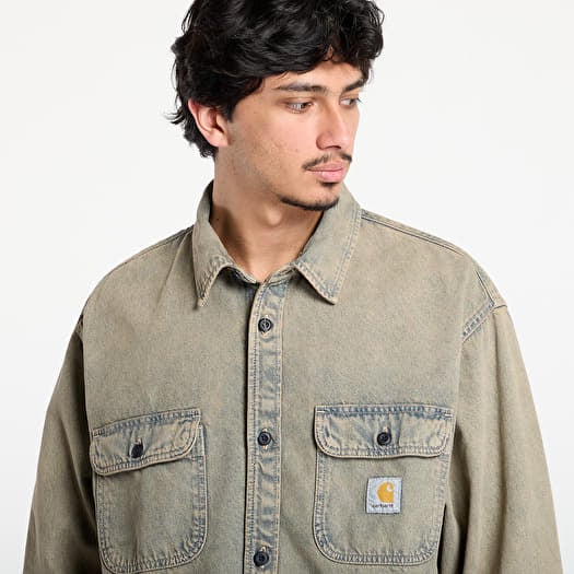 Men's shirts Carhartt WIP Tigan Shirt Jacket UNISEX Blue/ Leather