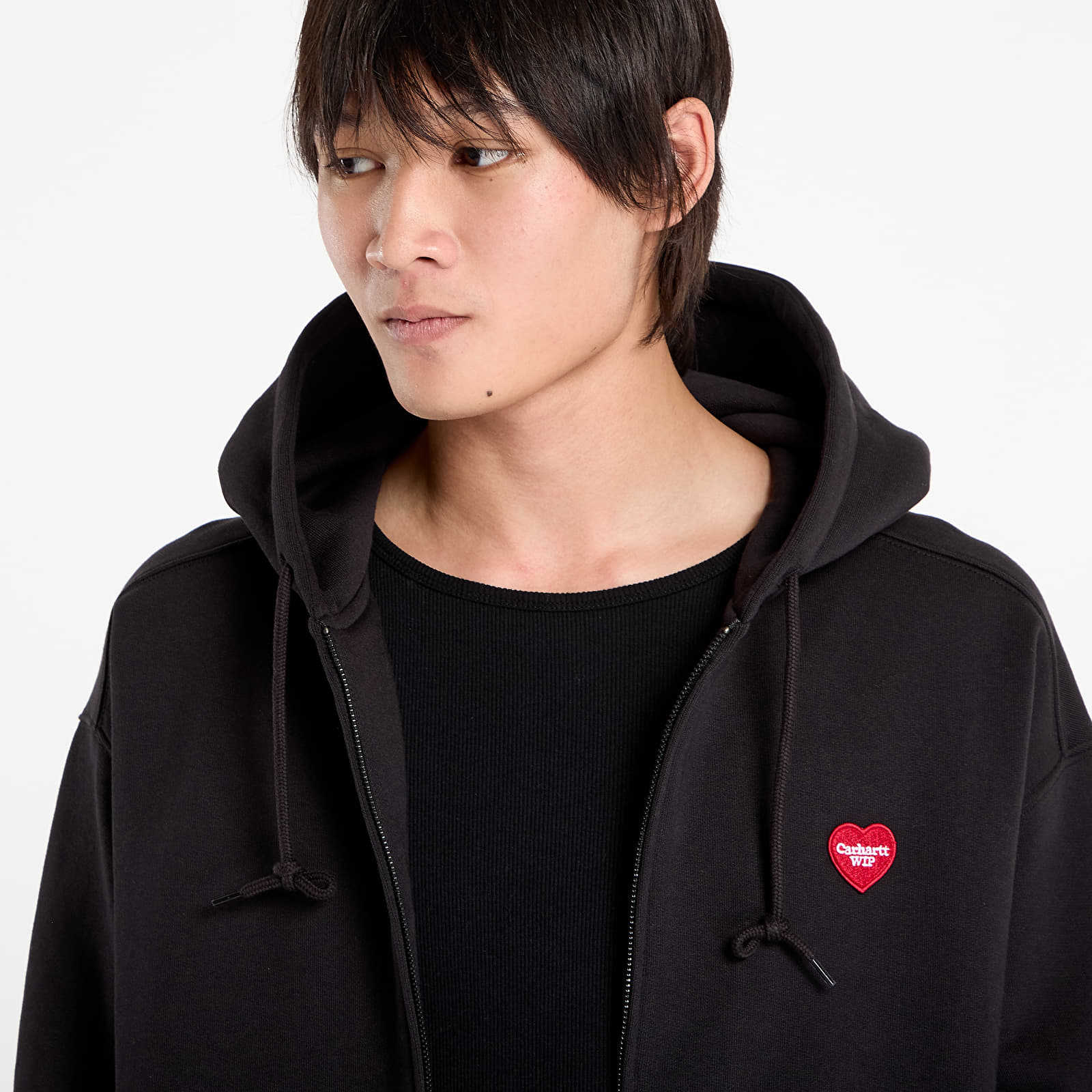 Men's hoodies Carhartt WIP Hooded Heart II Hartt Sweat Jacket UNISEX Black