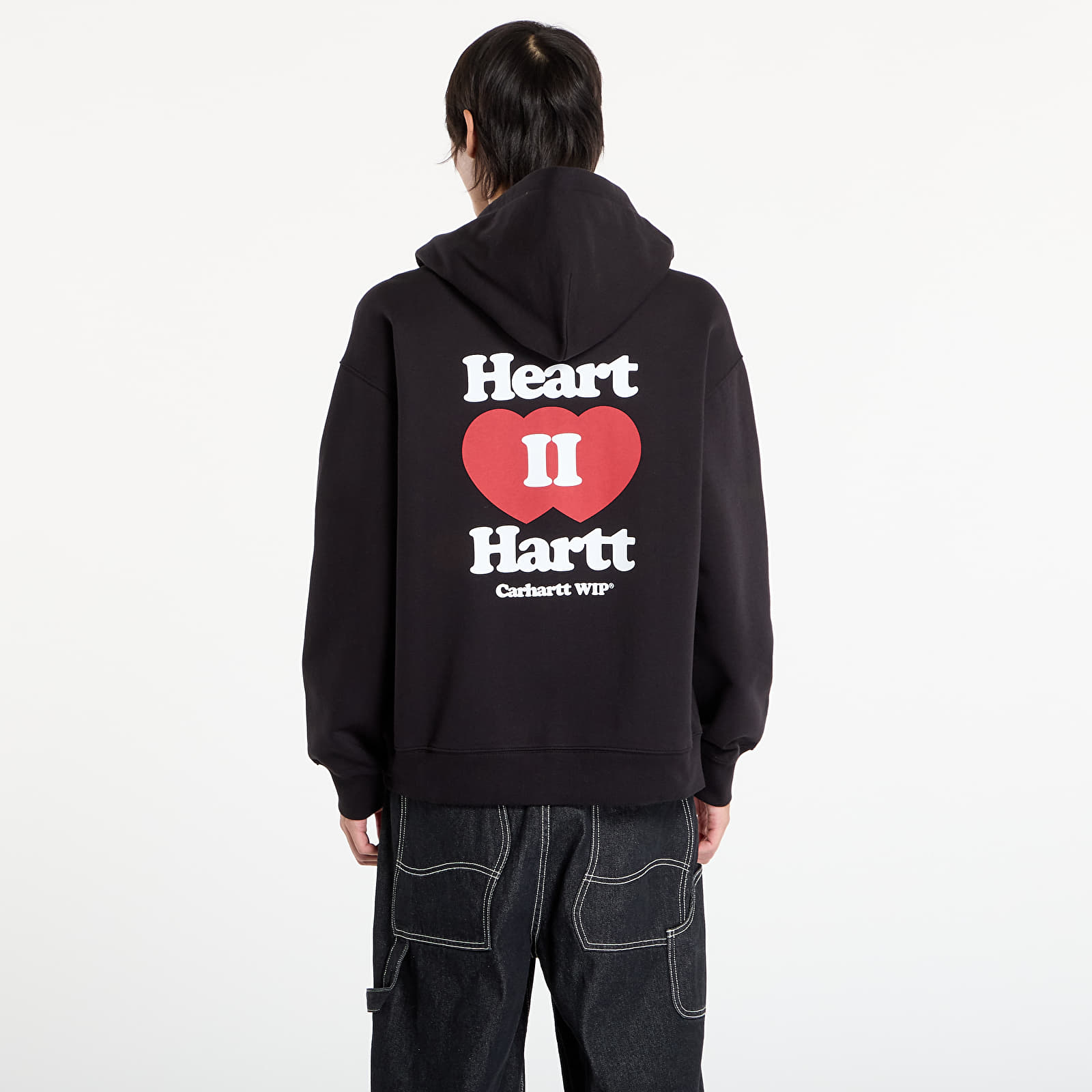 Men's hoodies Carhartt WIP Hooded Heart II Hartt Sweat Jacket UNISEX Black