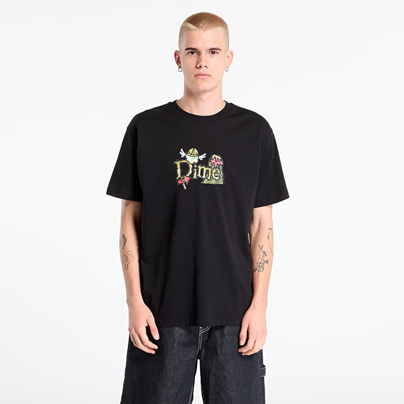 Maglietta DIME Classic Fuzzy T-Shirt UNISEX Black