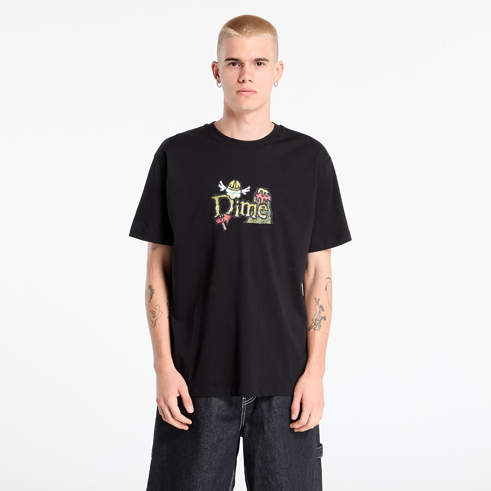 Тениски DIME Classic Fuzzy T-Shirt UNISEX Black