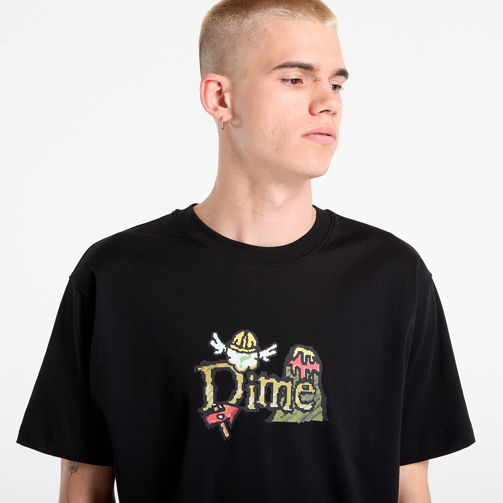 Тениски DIME Classic Fuzzy T-Shirt UNISEX Black