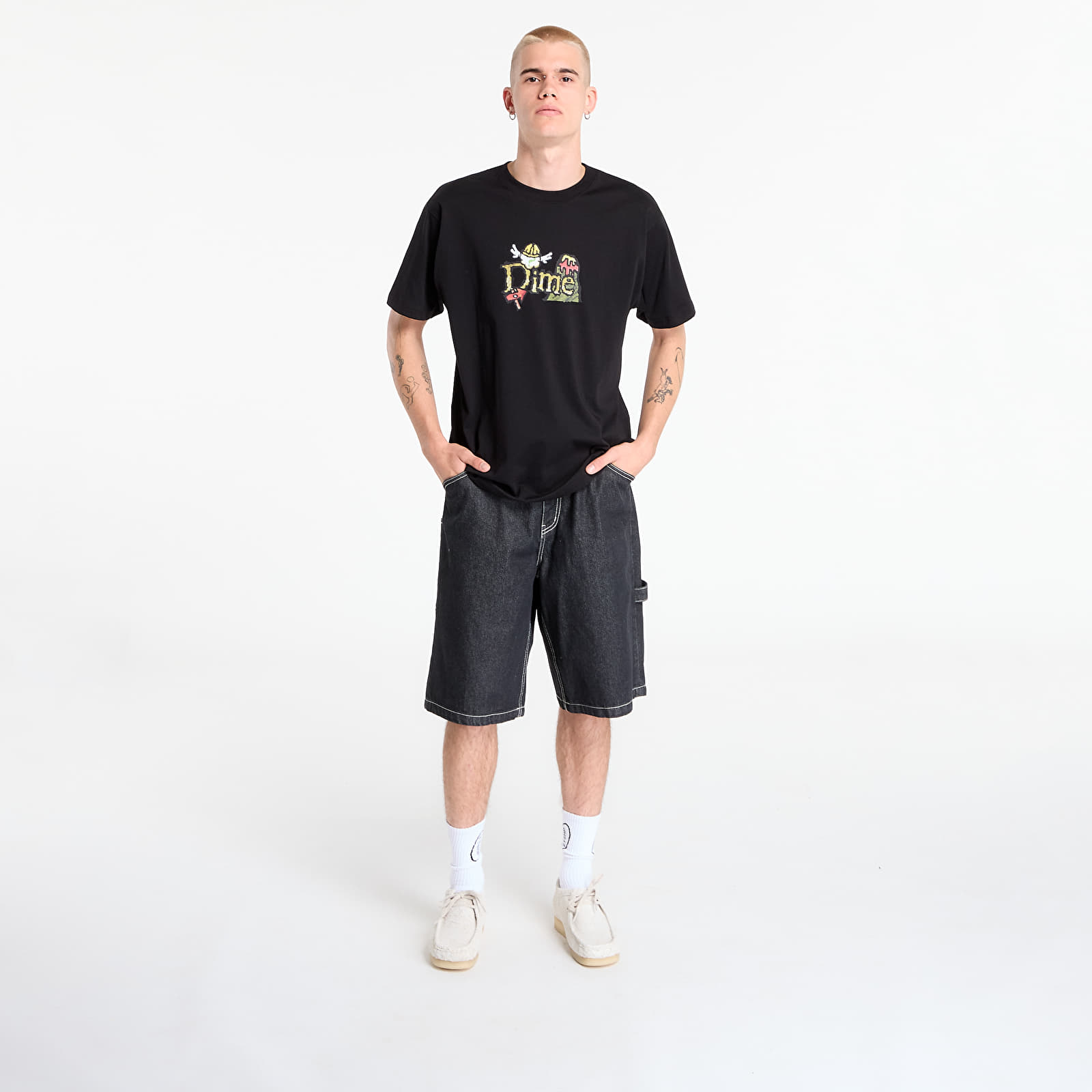 Тениски DIME Classic Fuzzy T-Shirt UNISEX Black