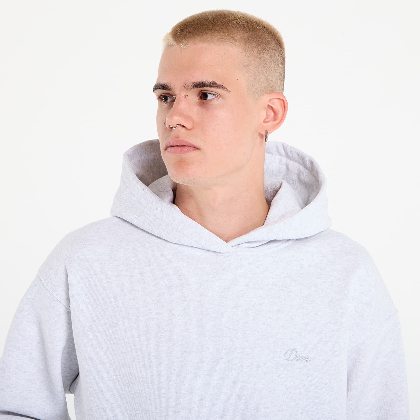 Men's hoodies DIME Cursive Small Logo Hoodie UNISEX Ash