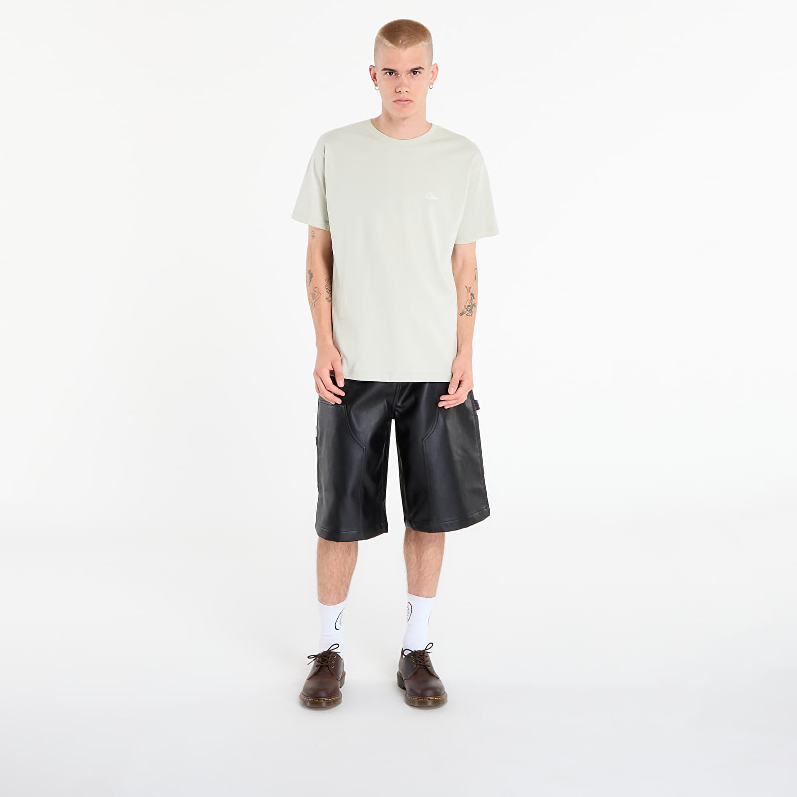 Men's T-shirts DIME Cursive Small Logo T-Shirt UNISEX Charcoal Moss