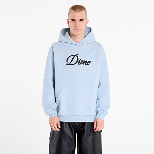 DIME Cursive Hoodie UNISEX Blue Fog