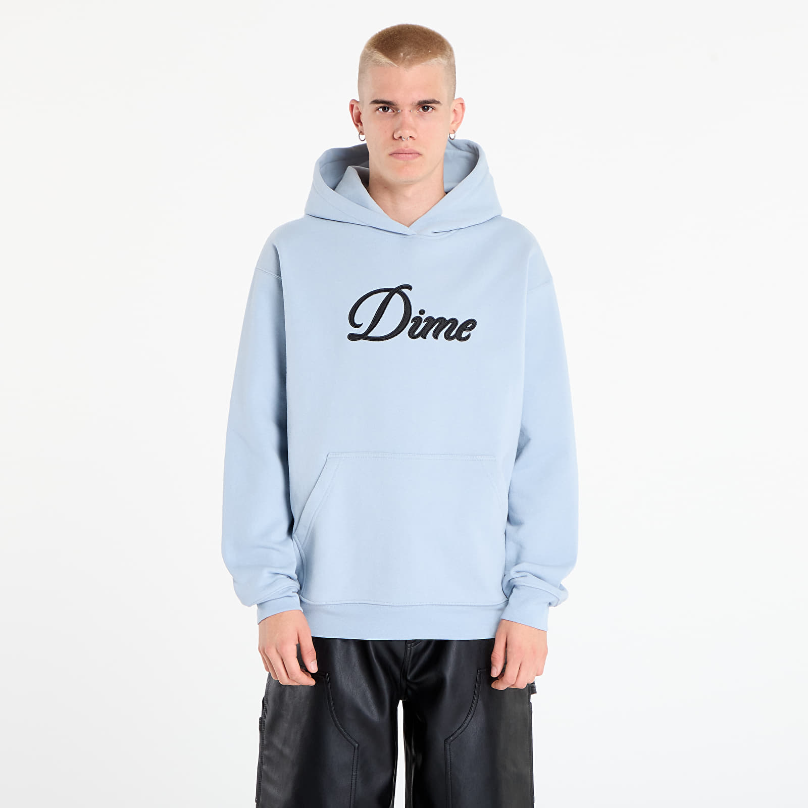 Мъжки суичъри DIME Cursive Hoodie UNISEX Blue Fog