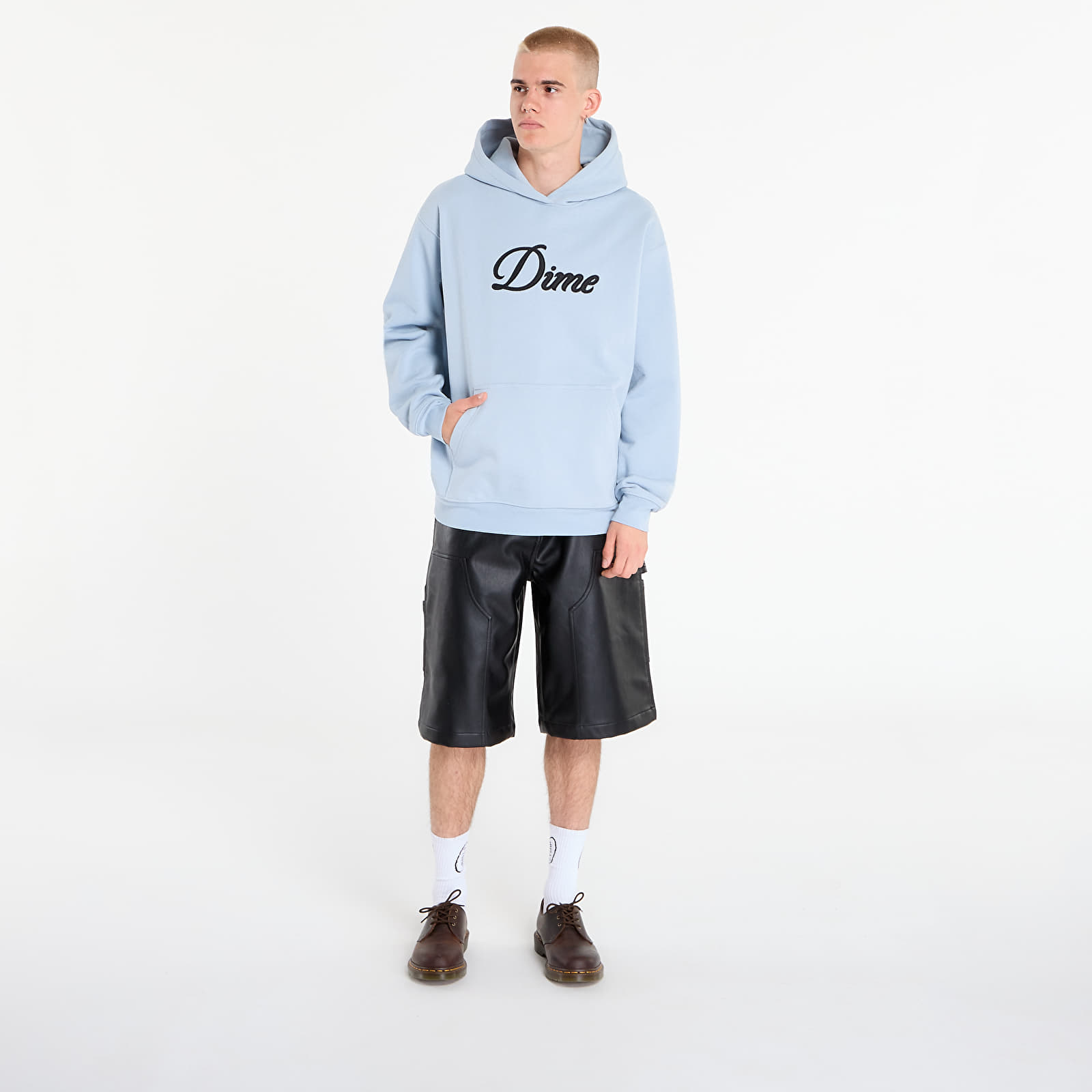 Мъжки суичъри DIME Cursive Hoodie UNISEX Blue Fog