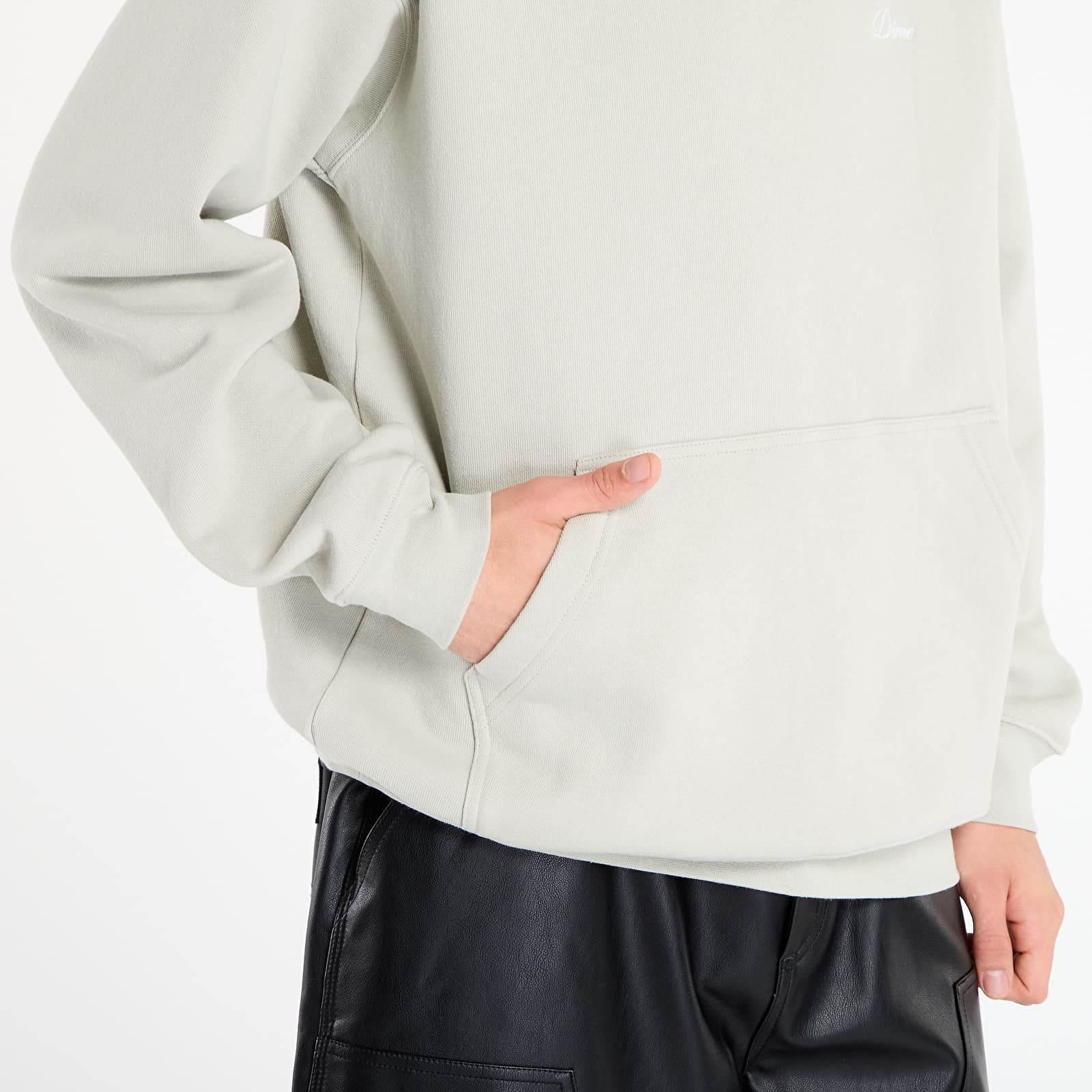 Men's hoodies DIME Cursive Small Logo Hoodie UNISEX Charcoal Moss