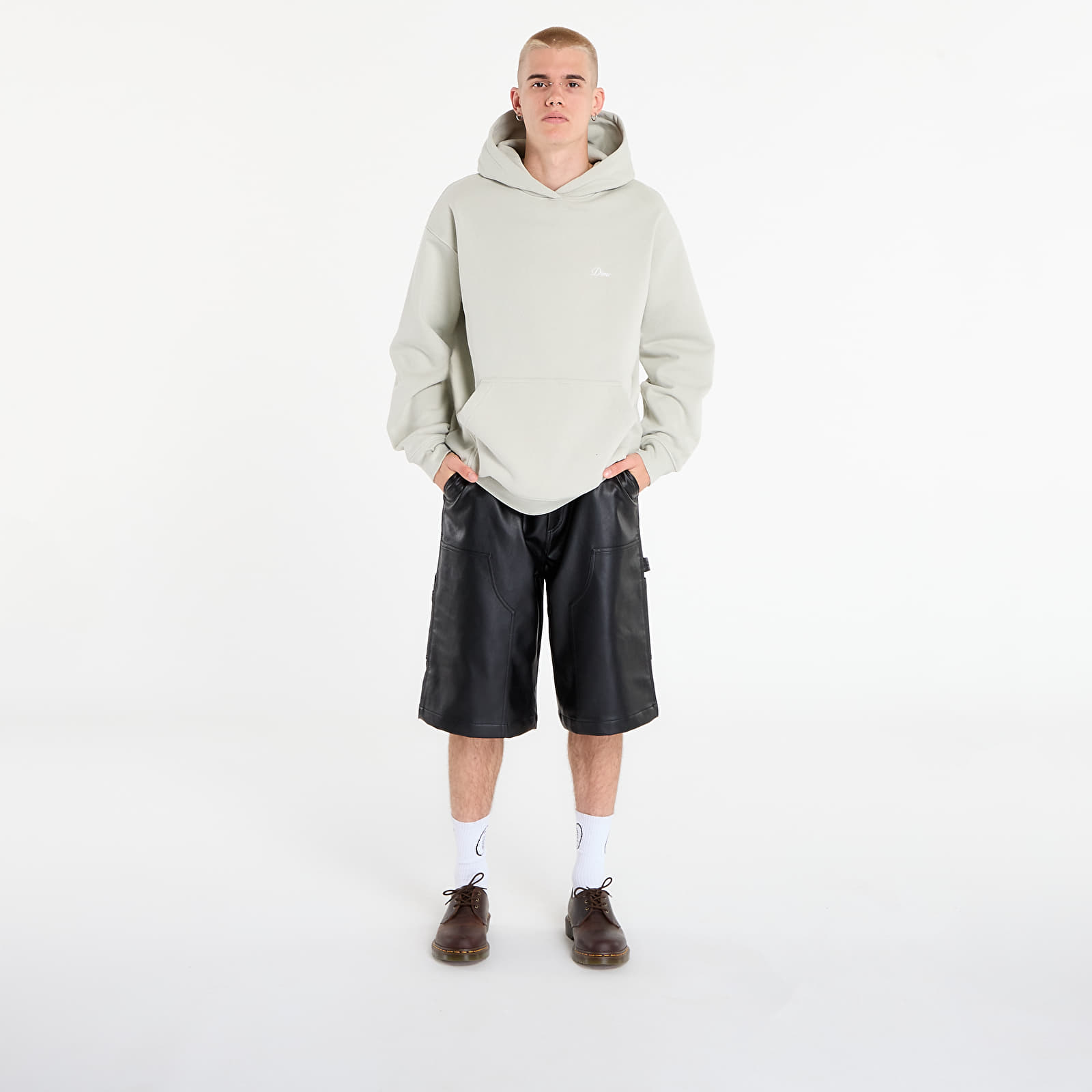 Men's hoodies DIME Cursive Small Logo Hoodie UNISEX Charcoal Moss