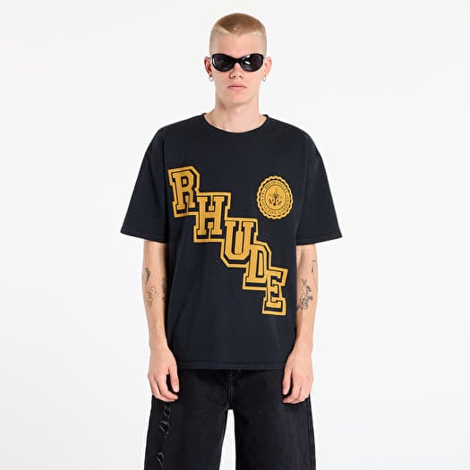 Rhude Collegiate Crest Tee Vintage Black/ Yellow