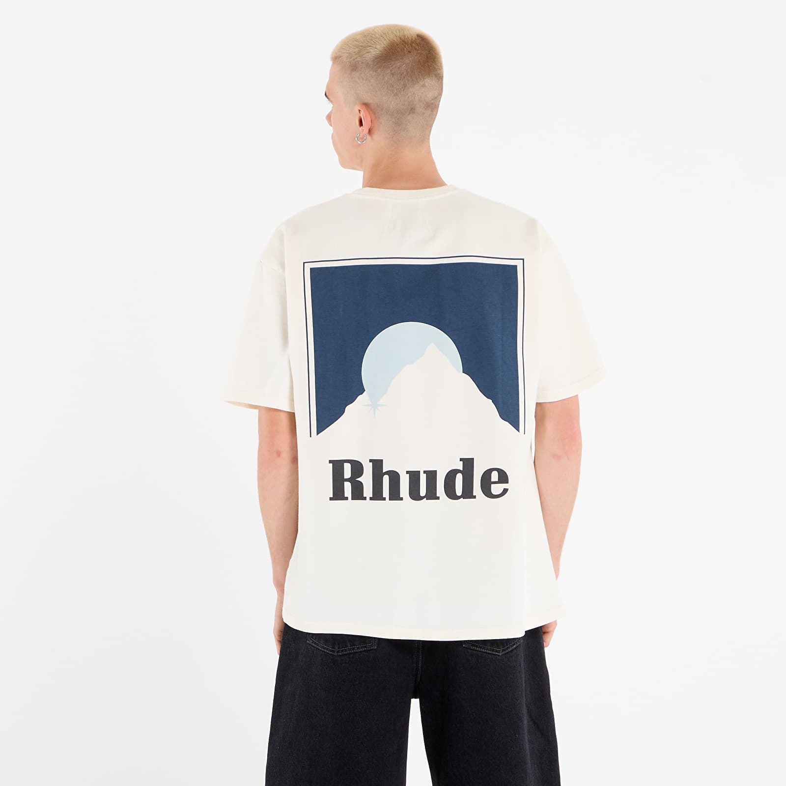 Camisetas de hombre Rhude Moonlight Tee Vintage White/ Oxford Navy