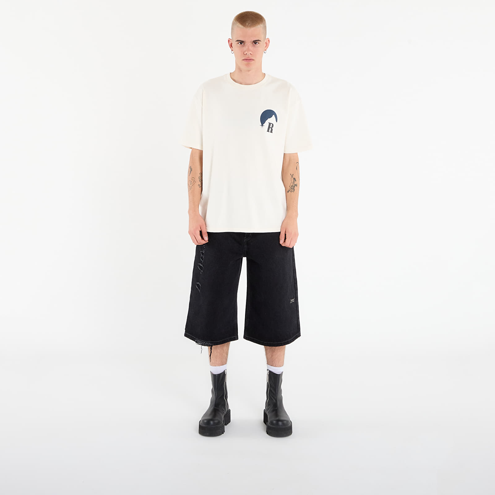 Camisetas de hombre Rhude Moonlight Tee Vintage White/ Oxford Navy