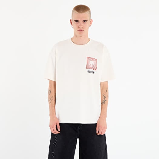 Rhude Chevron Logo Repeat Tee Vintage White